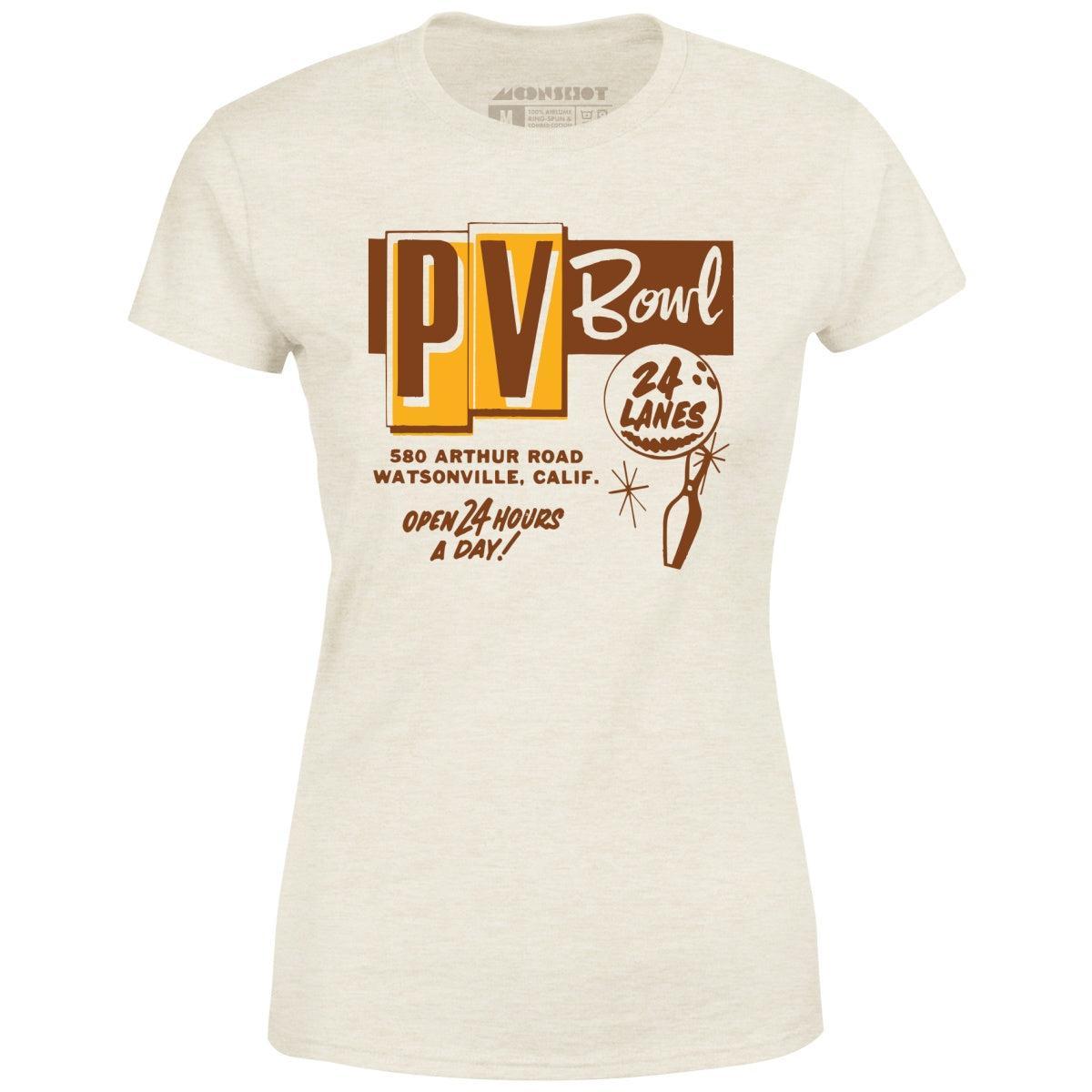 PV Bowl - Watsonville, CA - Vintage Bowling Alley - Women's T-Shirt Female Product Image