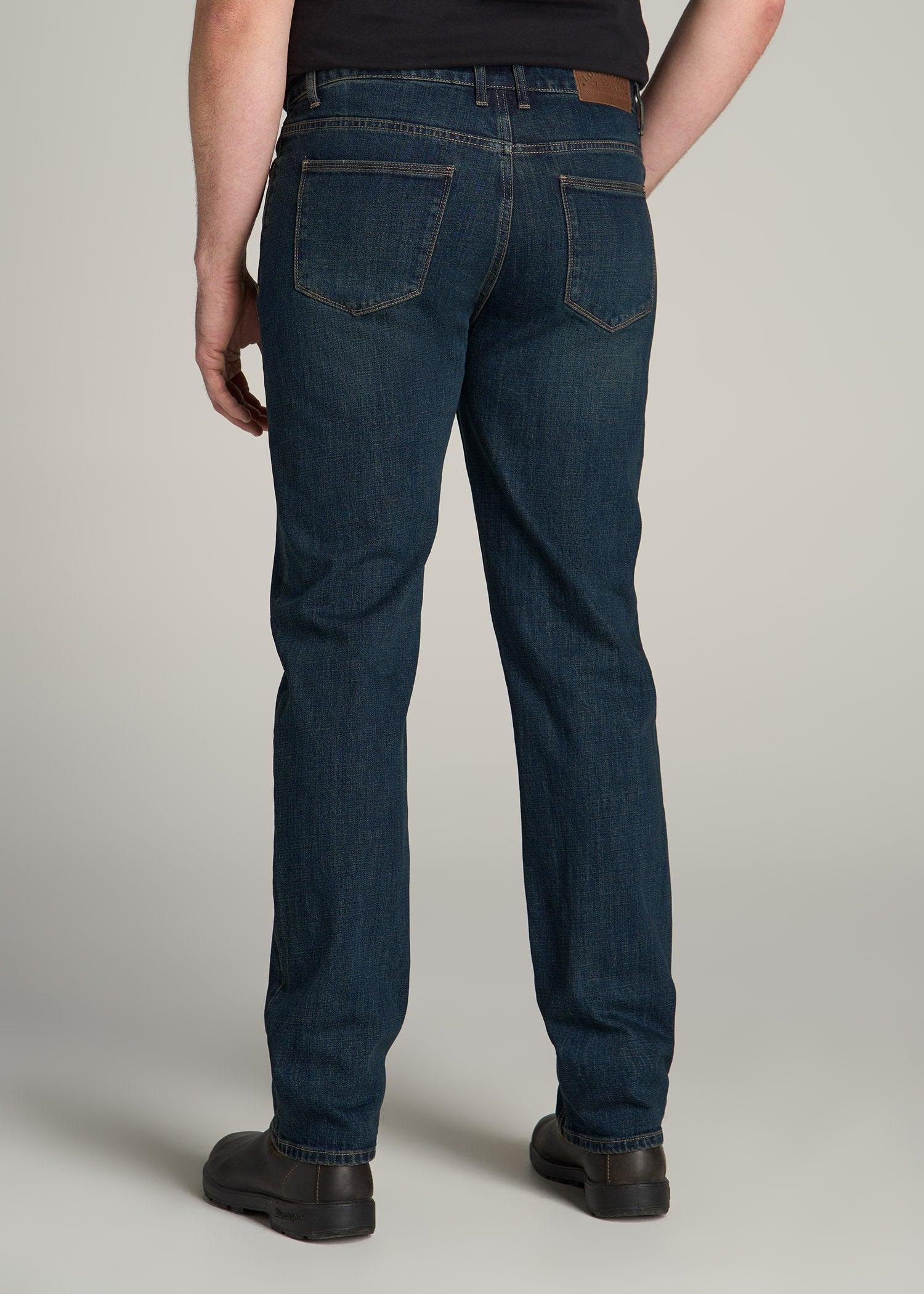 LJ&S STRAIGHT LEG Jeans for Tall Men in Mechanic Blue Product Image