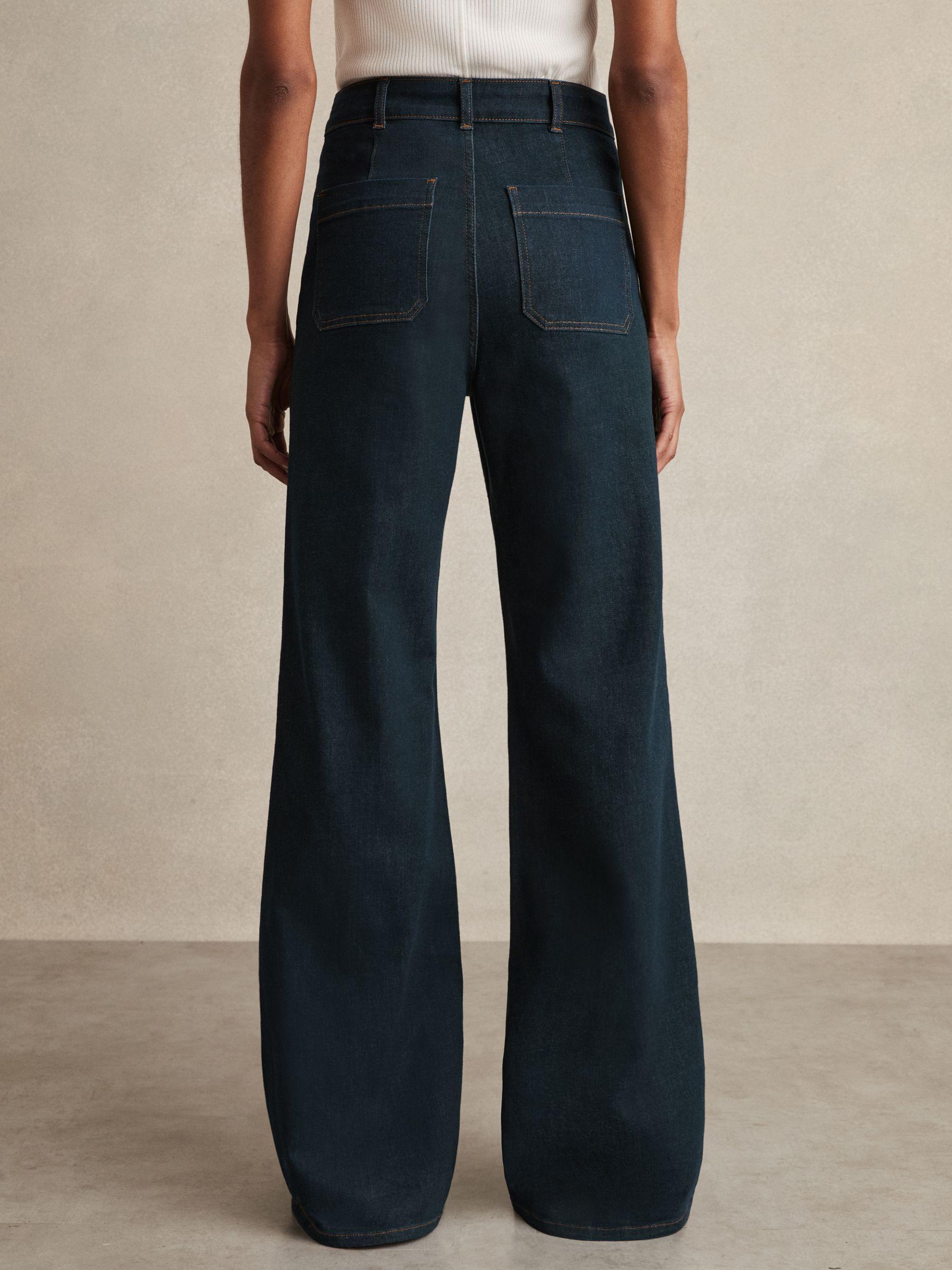 Linen-Blend Single-Breasted Blazer in Blue Product Image