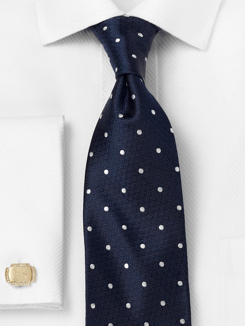 Dot Woven Silk Tie - Red Product Image