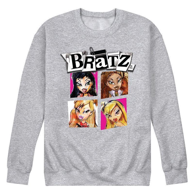 Men's Bratz Grid Fleece Sweatshirt, Size: Large, Gray Product Image