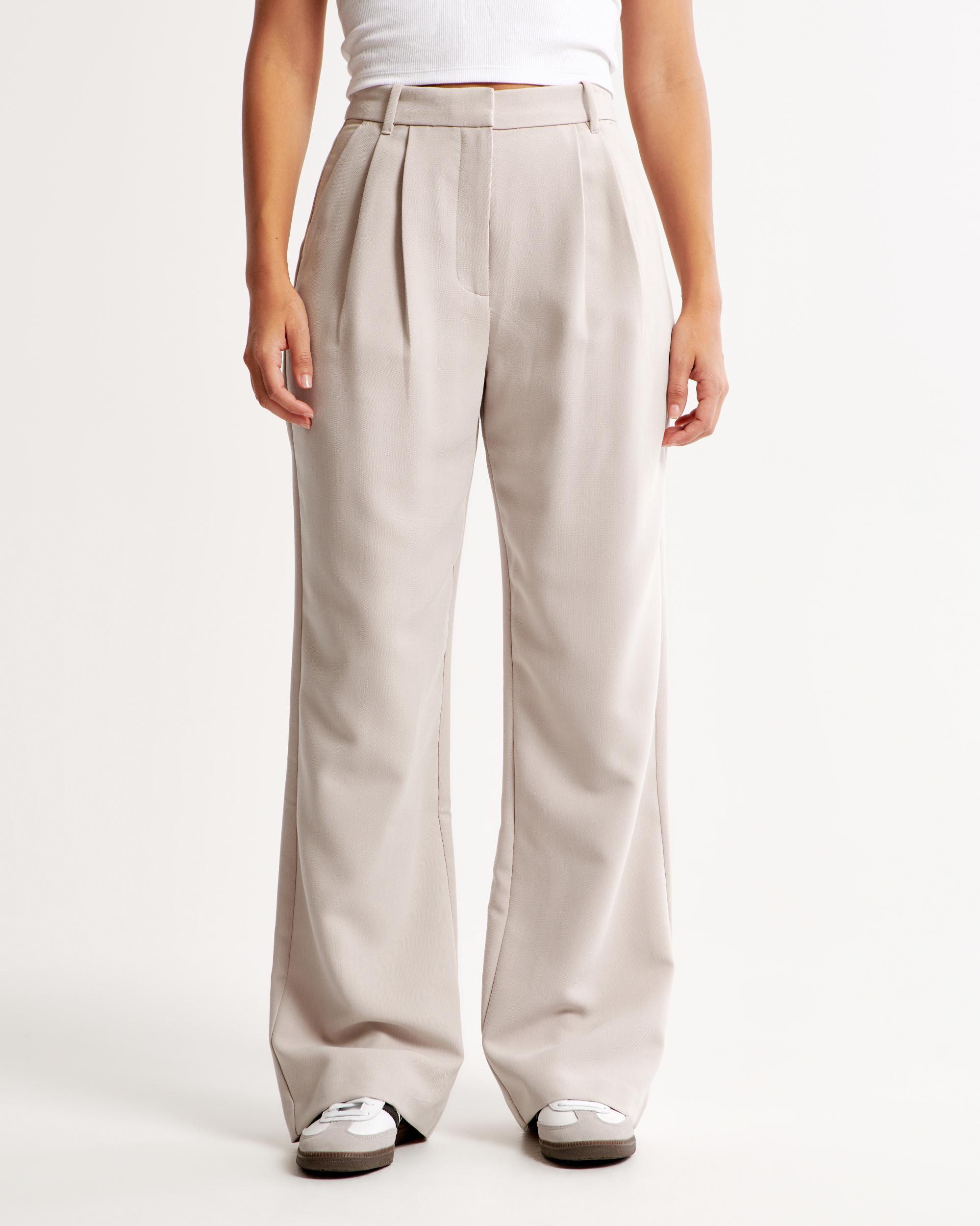 Curve Love A&F Sloane Tailored Wide Leg Pant Product Image