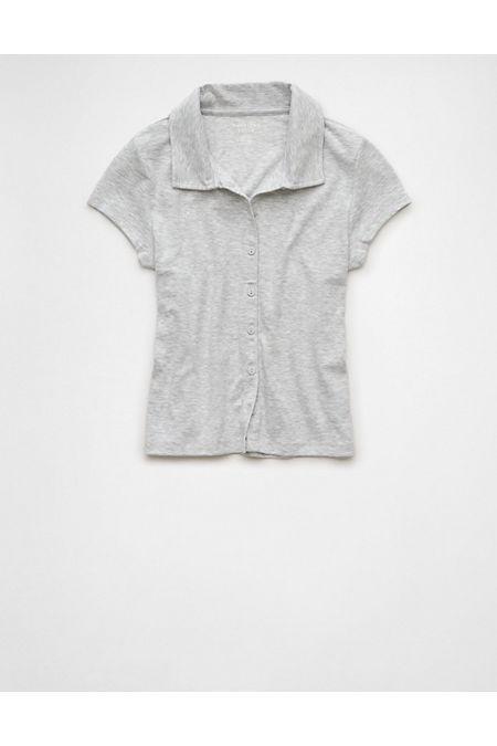 AE Collared Button-Up T-Shirt Women's Product Image