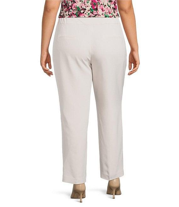 Kasper Plus Size Slim Crepe Crop Pants Product Image