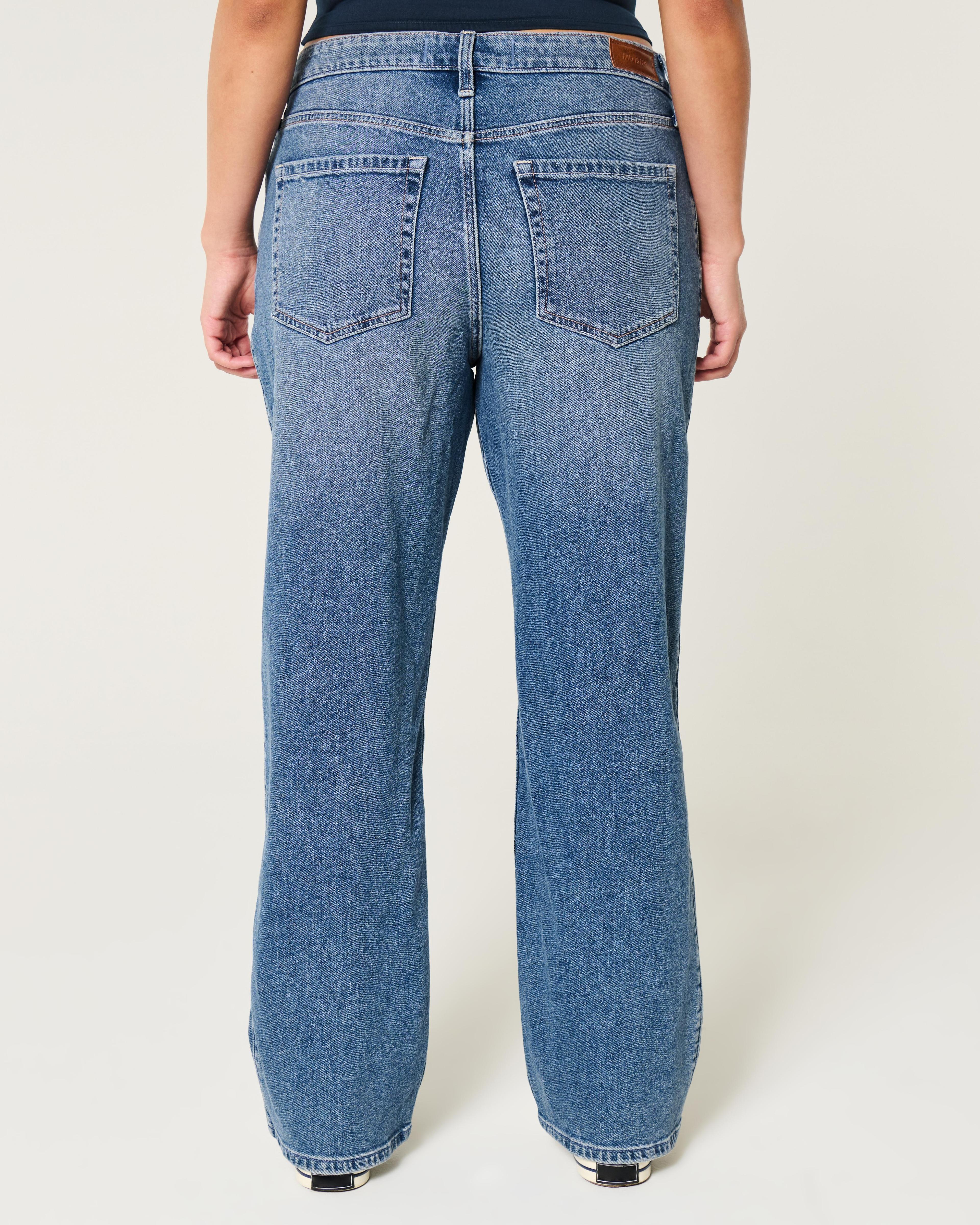 High-Rise Dark Wash Dad Jeans Product Image