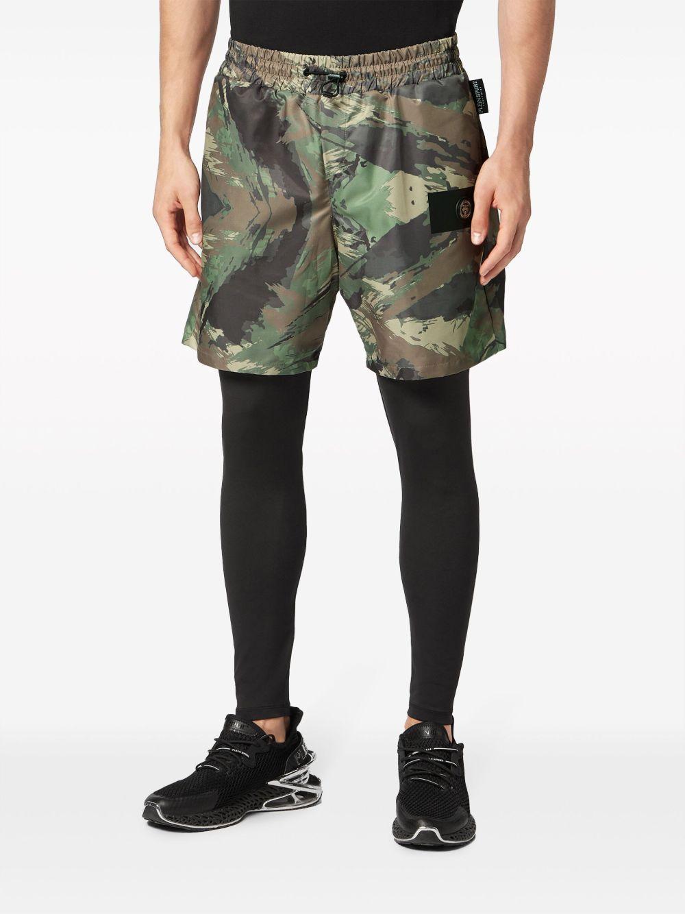 camouflage-print layered track pants Product Image