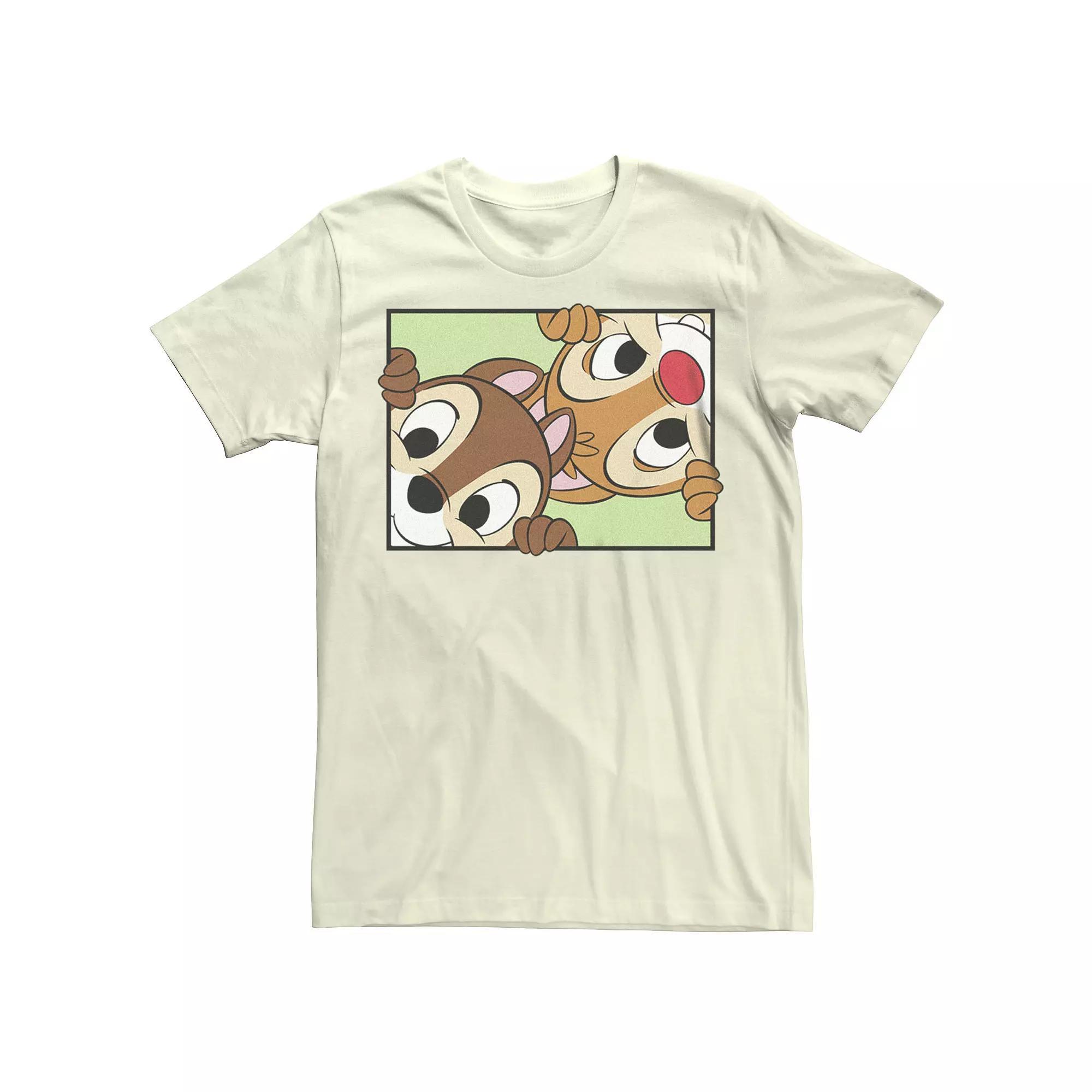 Disney's Chip & Dale Peeking Men's Graphic Tee, Size: Medium, Natural Product Image