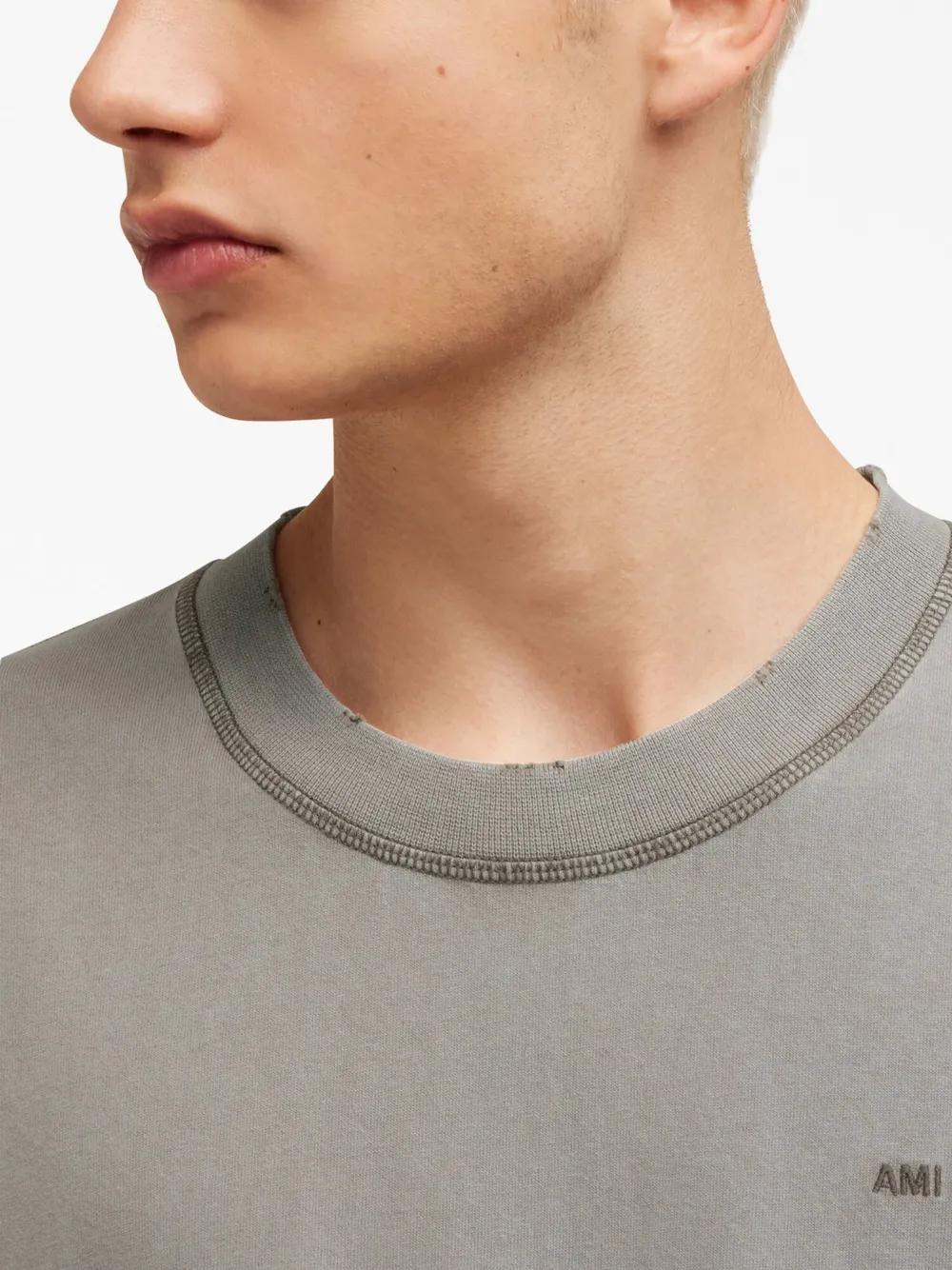 logo-embroidered cotton T-shirt Product Image