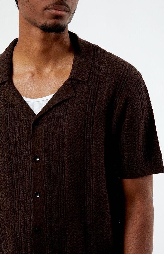 Men's Cropped Knit Camp Shirt Product Image