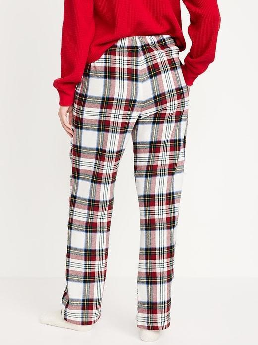 Mid-Rise Flannel Pajama Pants Product Image