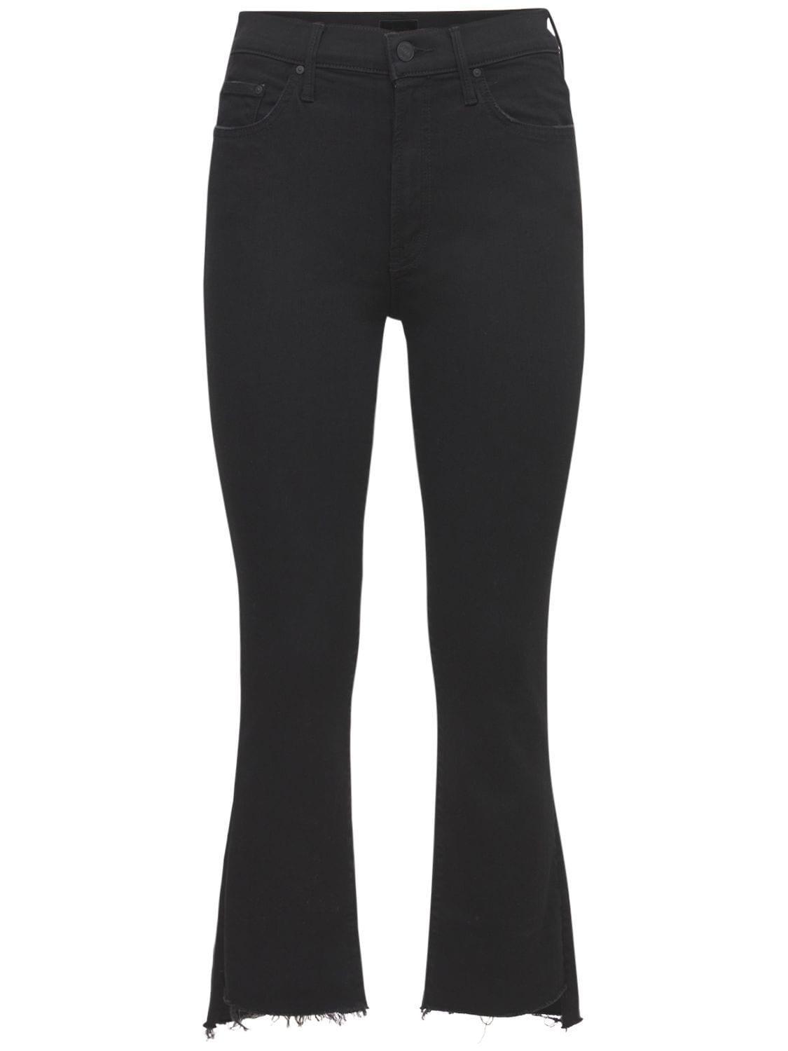 MOTHER The Insider Crop Step Fray Not Guilty Jeans In Schwarz Product Image