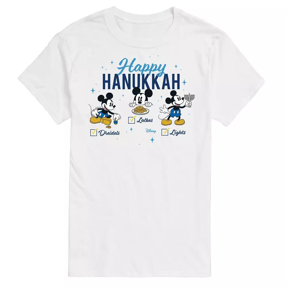 Disney's Mickey Mouse Happy Hanukkah Graphic Tee, Men's, Size: Small, White Product Image