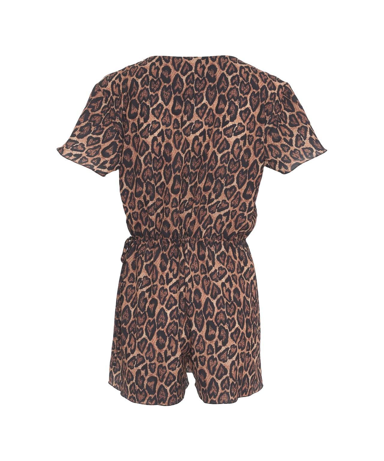 Short jumpsuit with animal print Product Image
