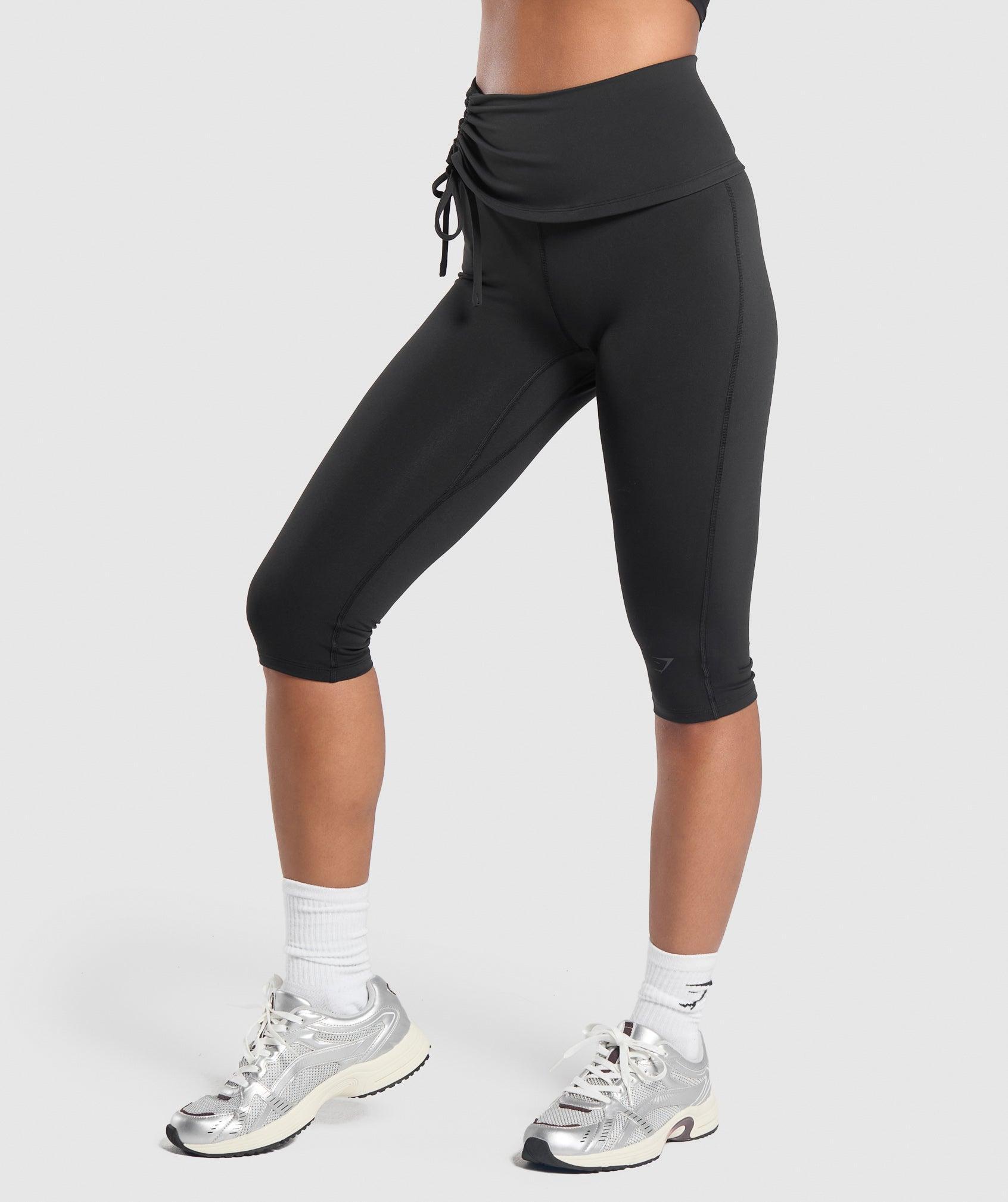 Gymshark Ruched Capri Leggings - Black Female Product Image