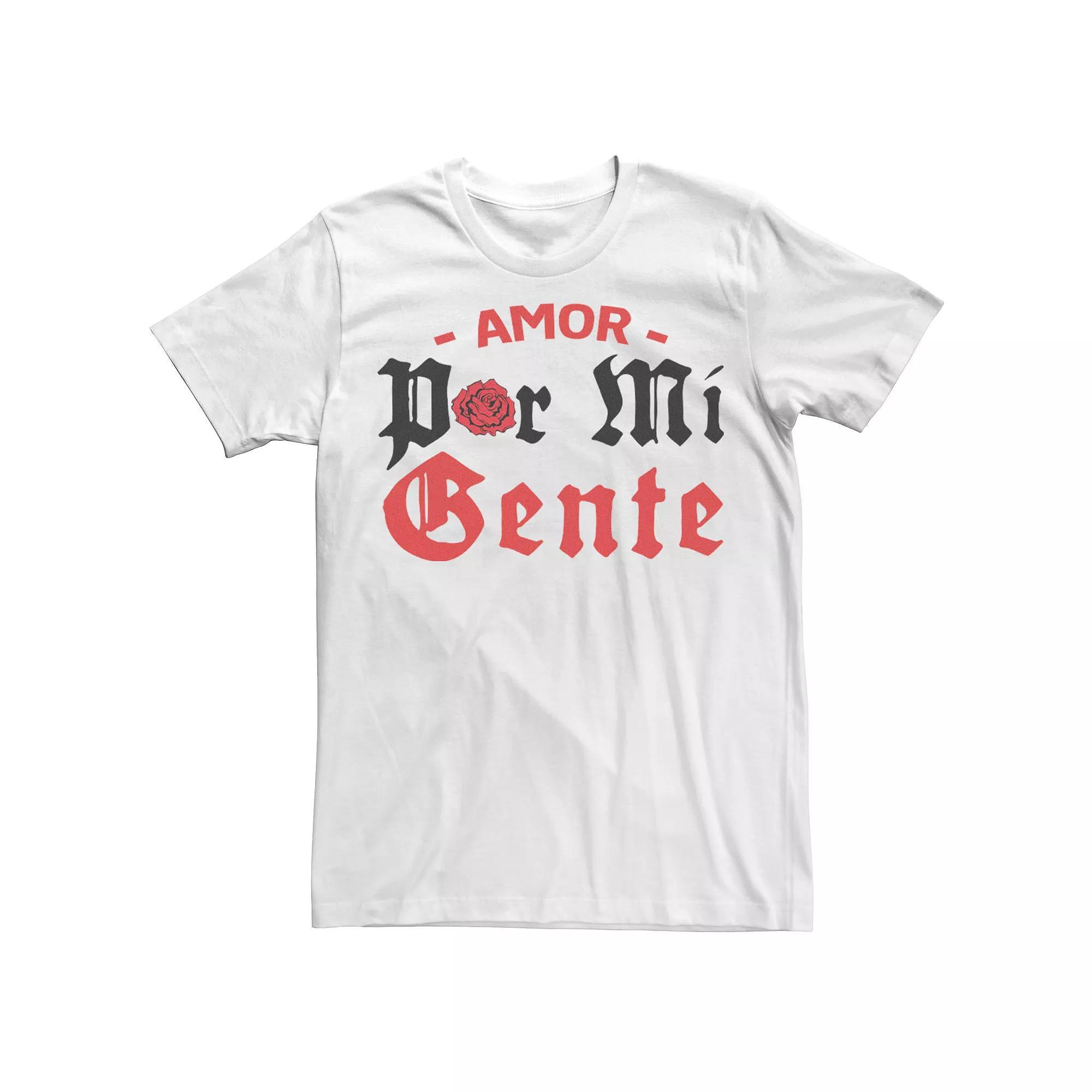 Men's Gonzales Amor Por Mi Gente Stylish Text Tee,  Product Image
