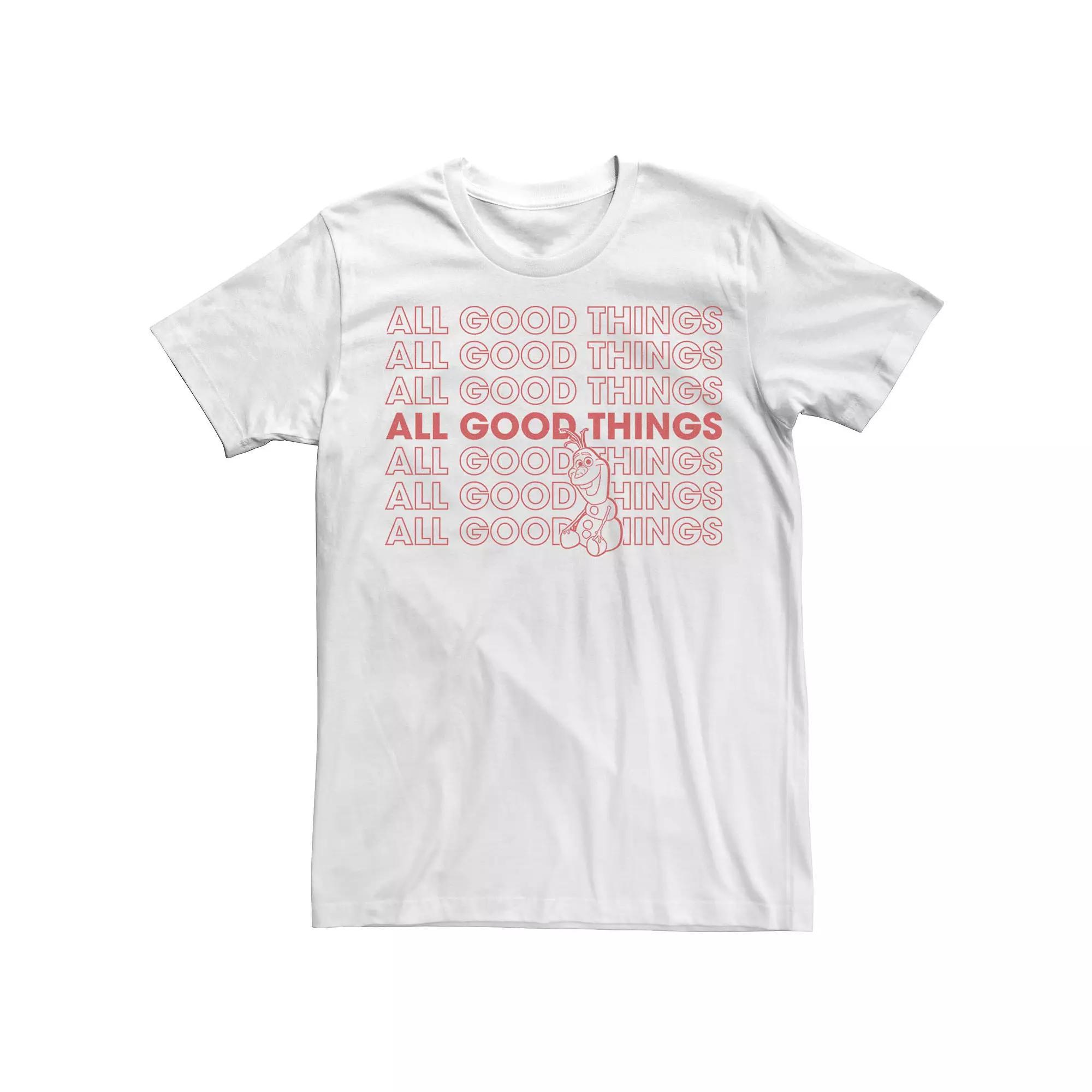 Men's Frozen Olaf All Good Things Short Sleeve Tee,  Product Image