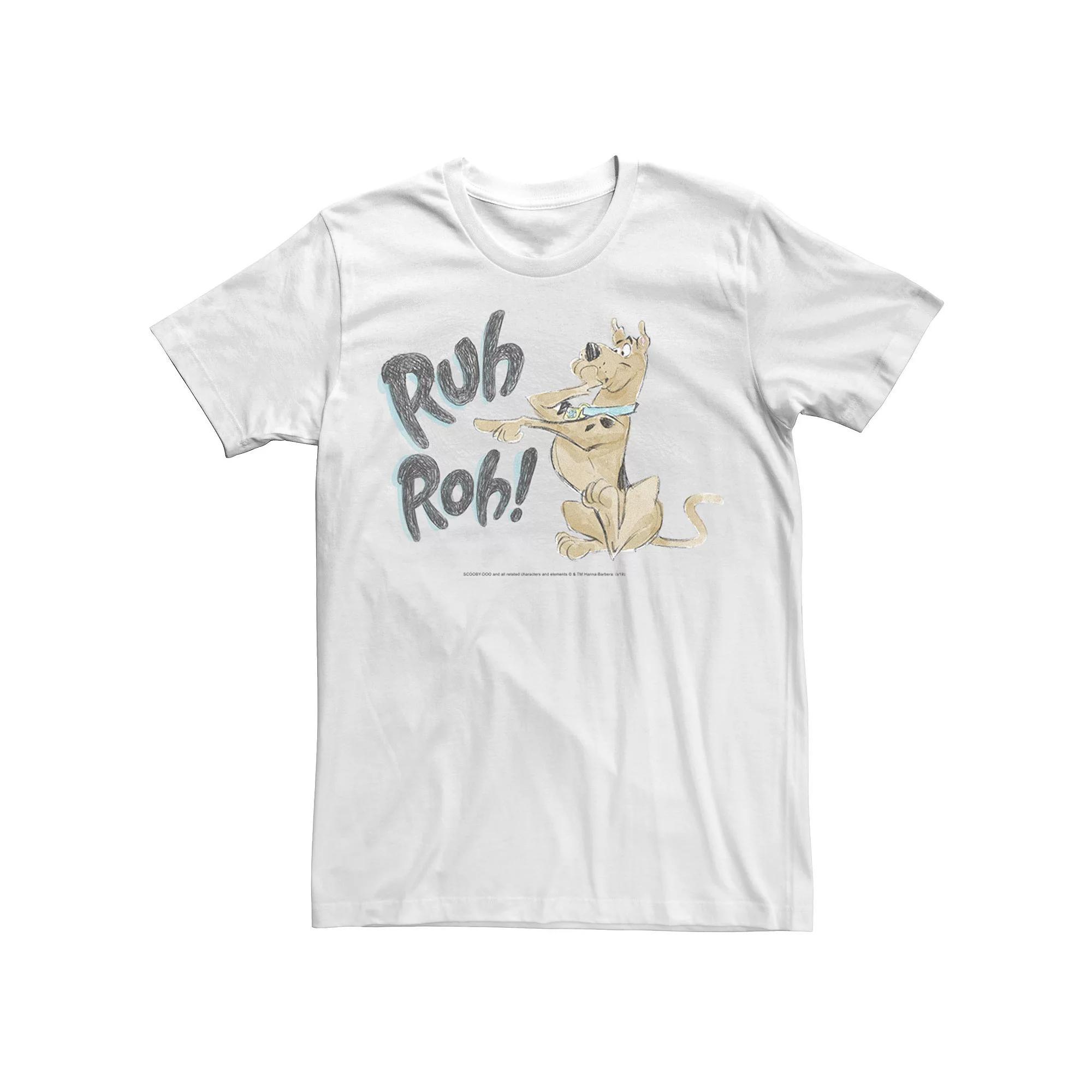 Big & Tall Scooby-Doo "Ruh Roh!" Sketch Tee, Men's,  Product Image