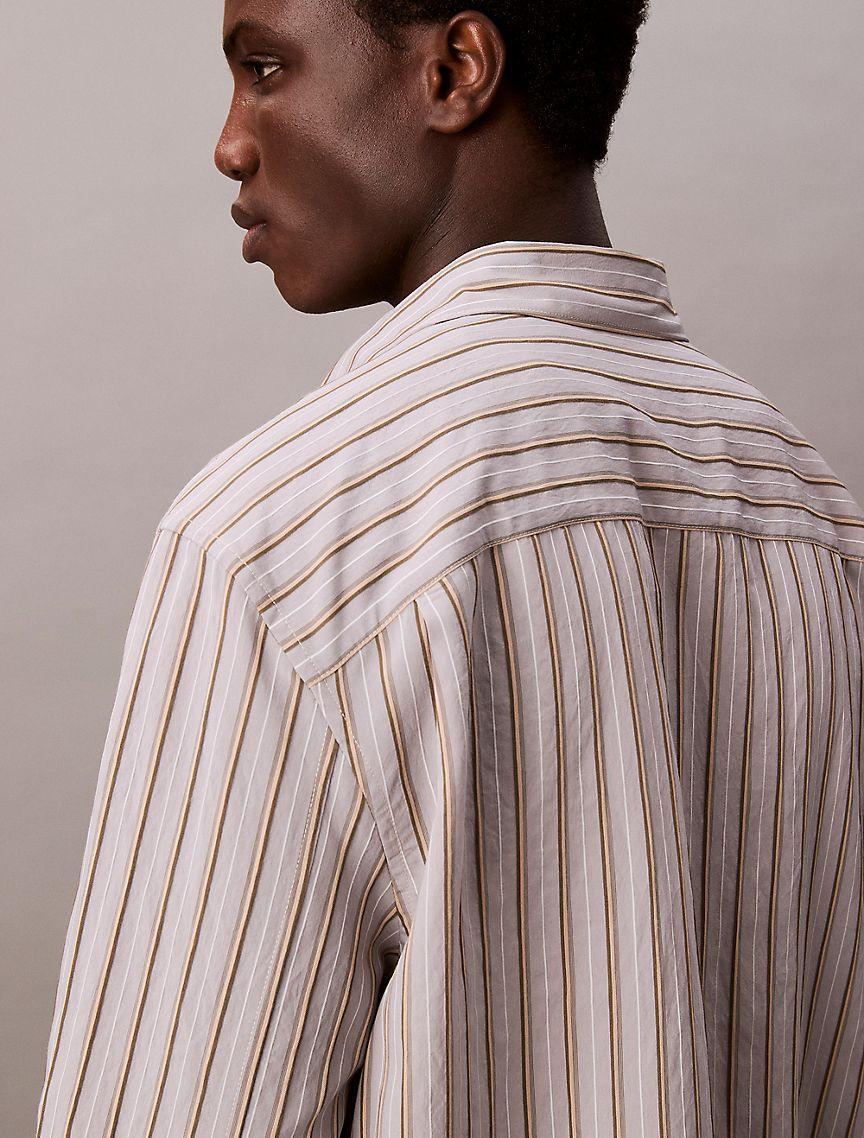 Stripe Relaxed Button-Down Shirt Product Image