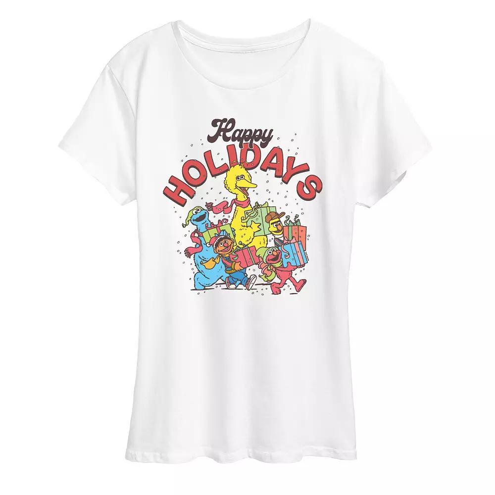 Women's Sesame Street Happy Holidays Graphic Tee,  Product Image