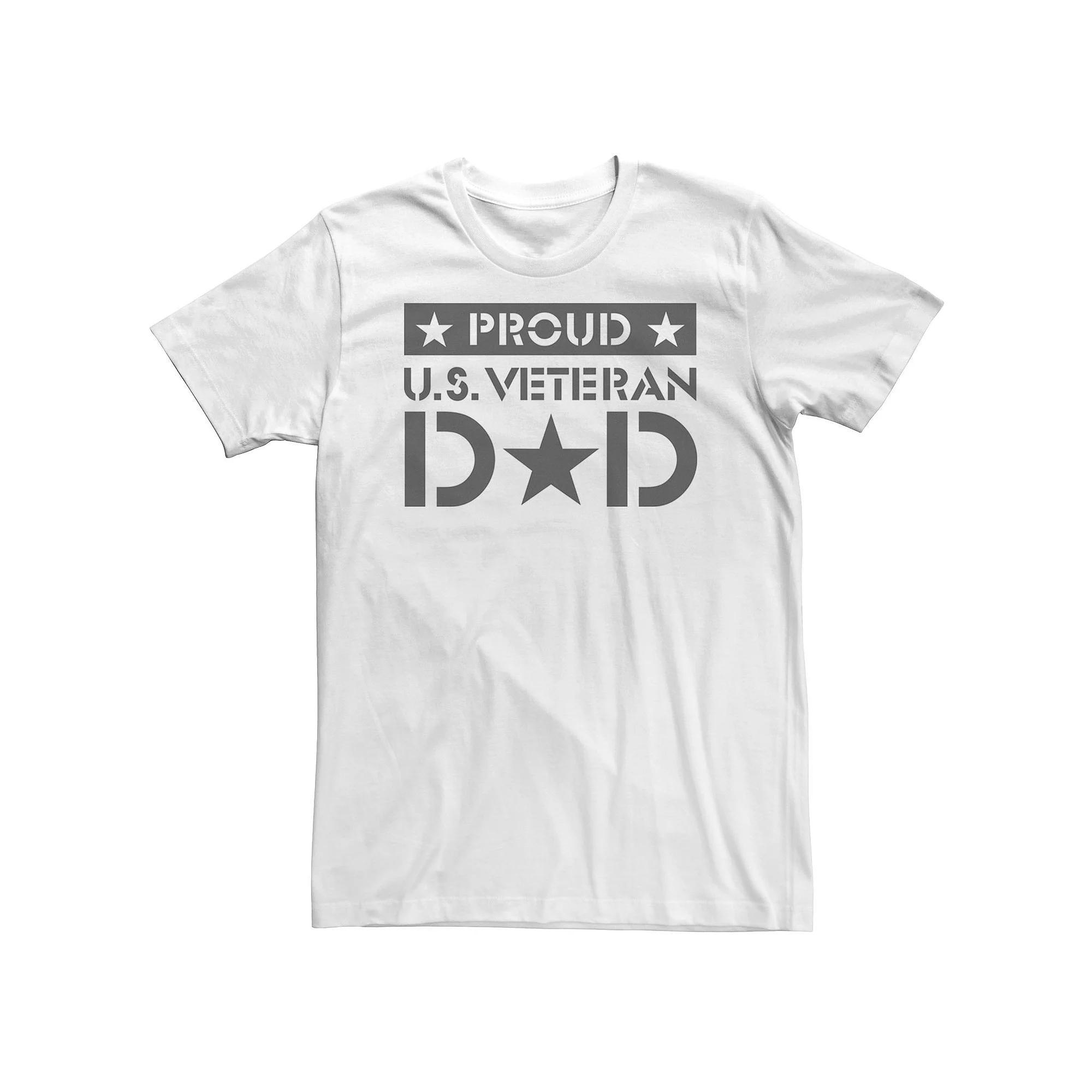 Big & Tall Father's Day "Proud U.S. Veteran" Dad Star Tee, Men's,  Product Image