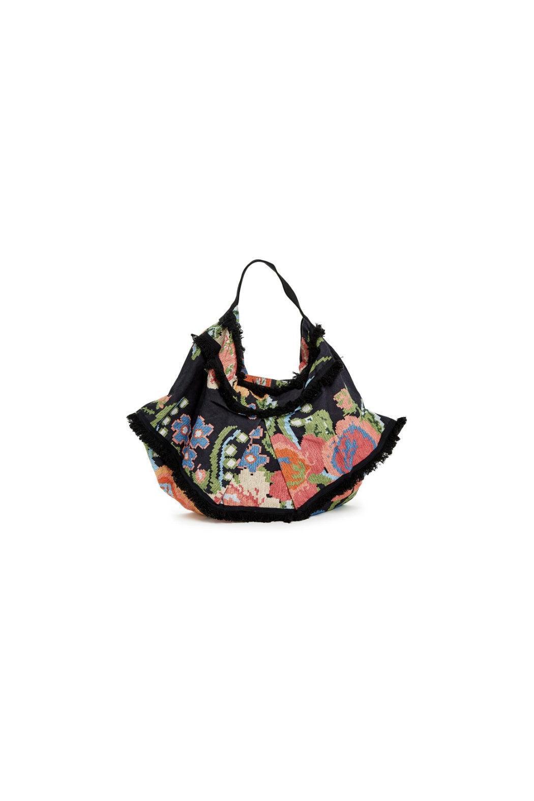 Woven Flower Slouch Bag Product Image