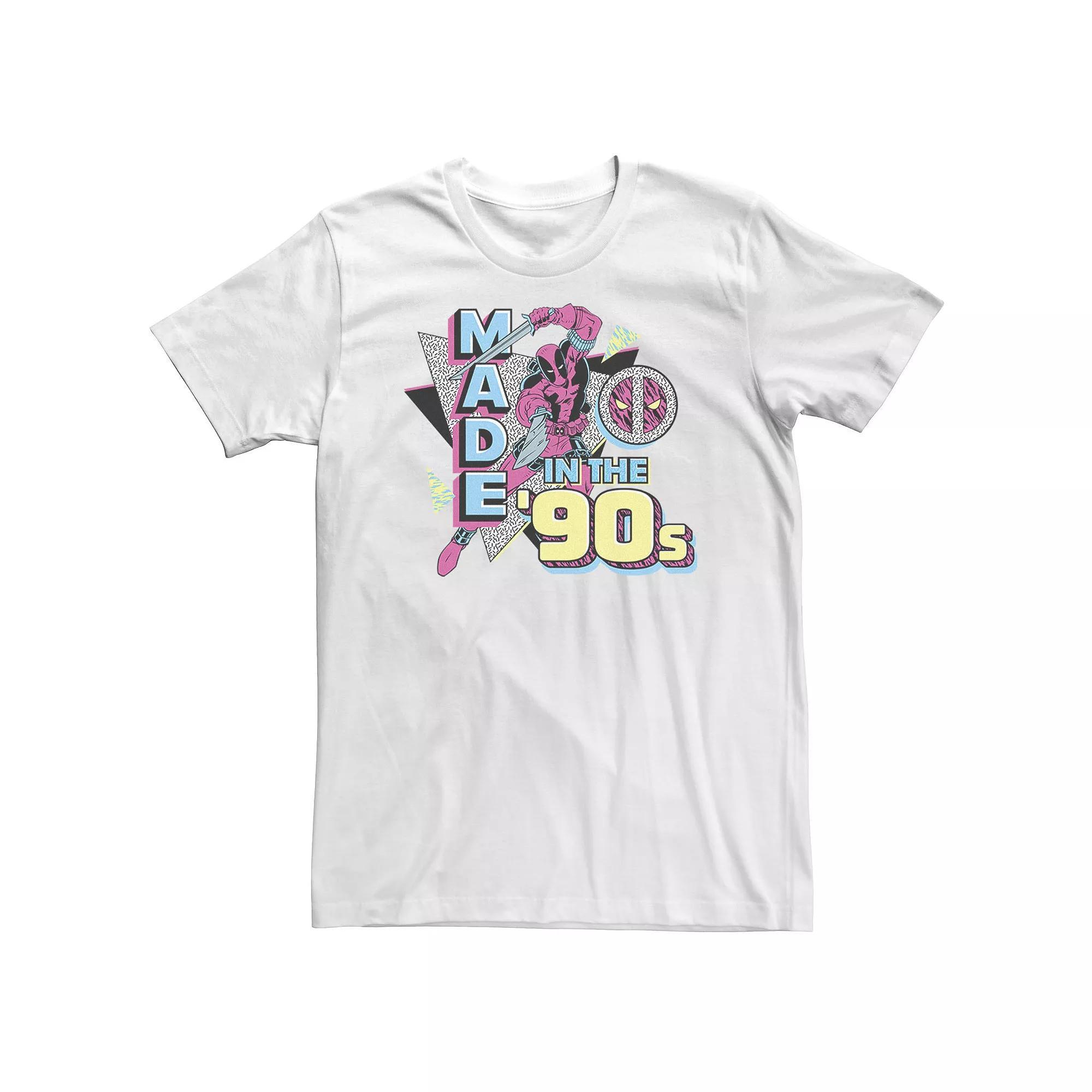 Big & Tall Deadpool Mad In The '90's Retro Portrait Tee, Men's, Size: 3XL Tall, White Product Image
