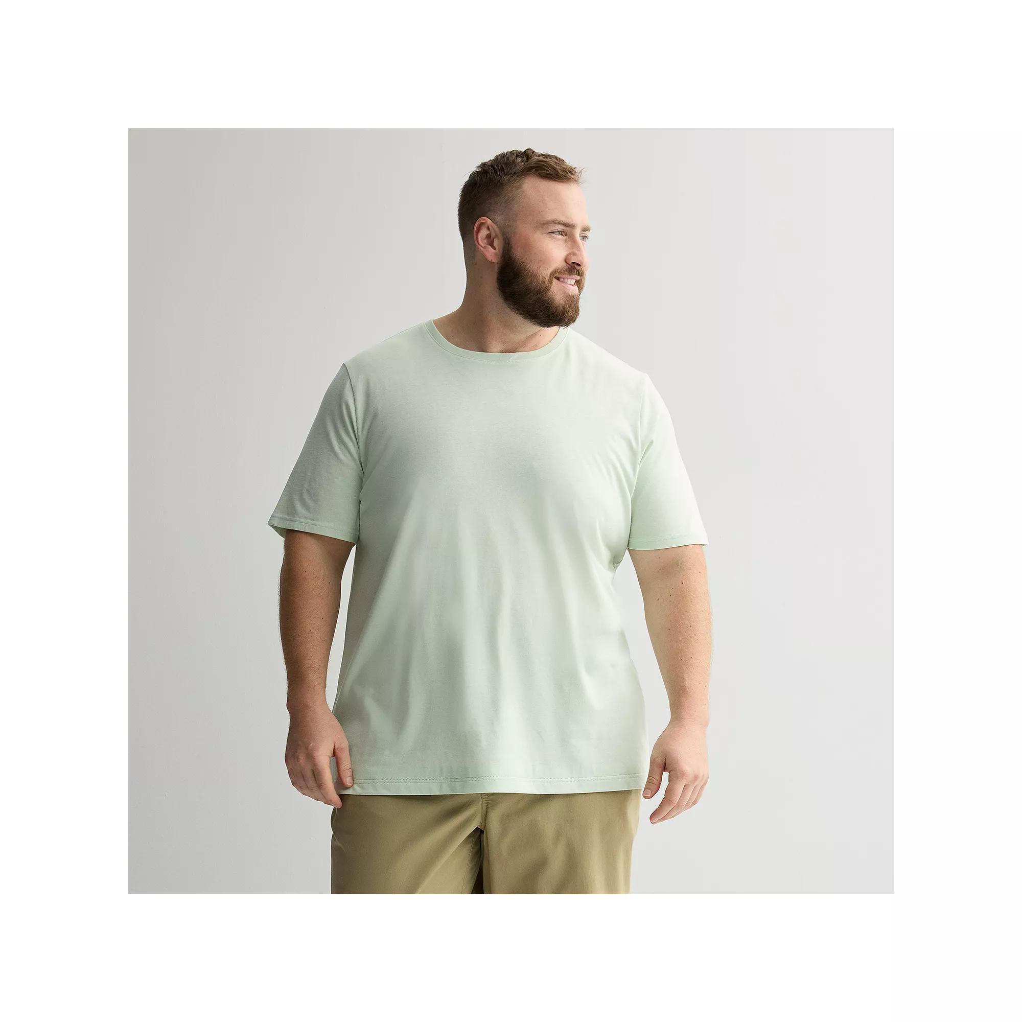Big & Tall Sonoma Goods For Life® Short Sleeve Crewneck T-Shirt, Men's, Size: Large Tall, Light Green Product Image