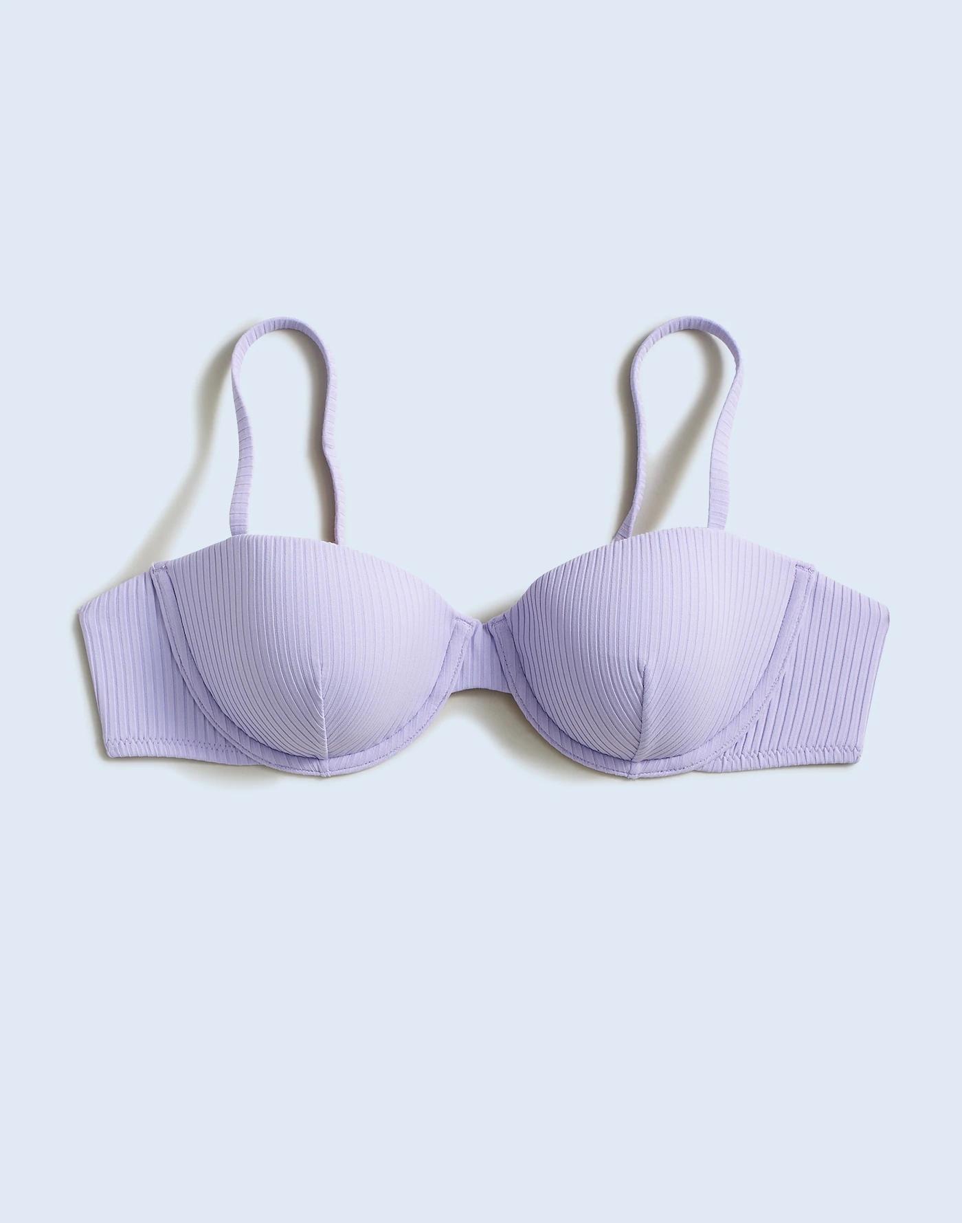 Ribbed Balconette Bikini Top Product Image