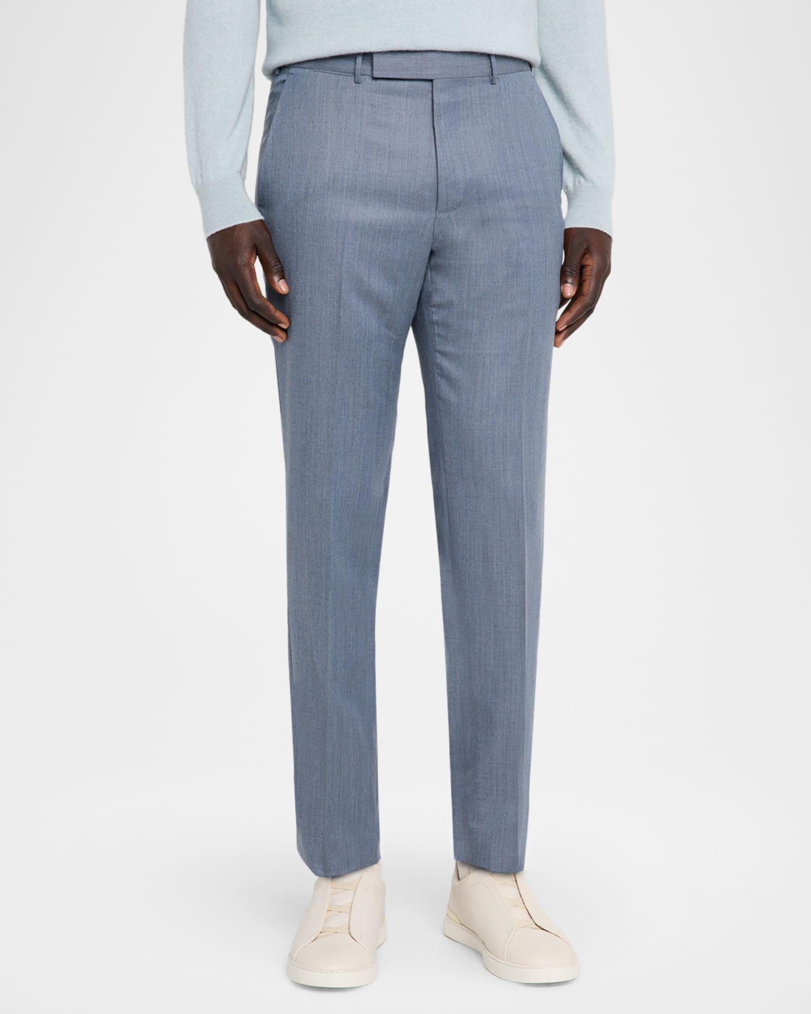 Men's Cavalry Twill Sharkskin Flat-Front Trousers Product Image