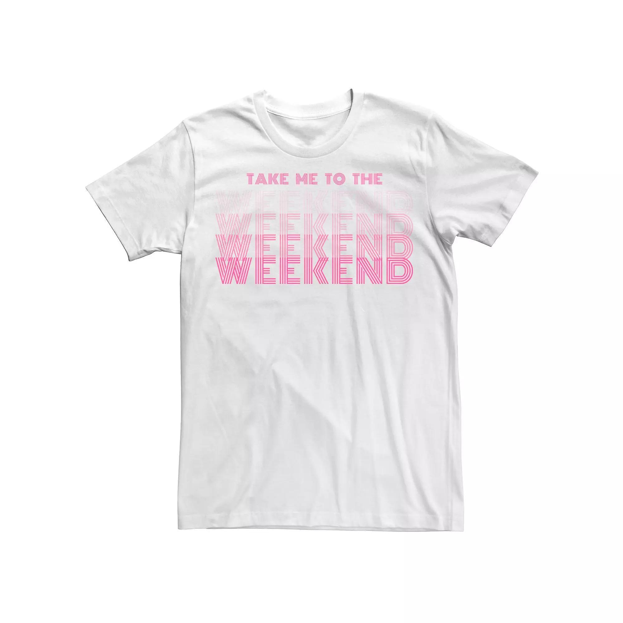 Men's Take Me To The Weekend Text Fade Tee,  Product Image