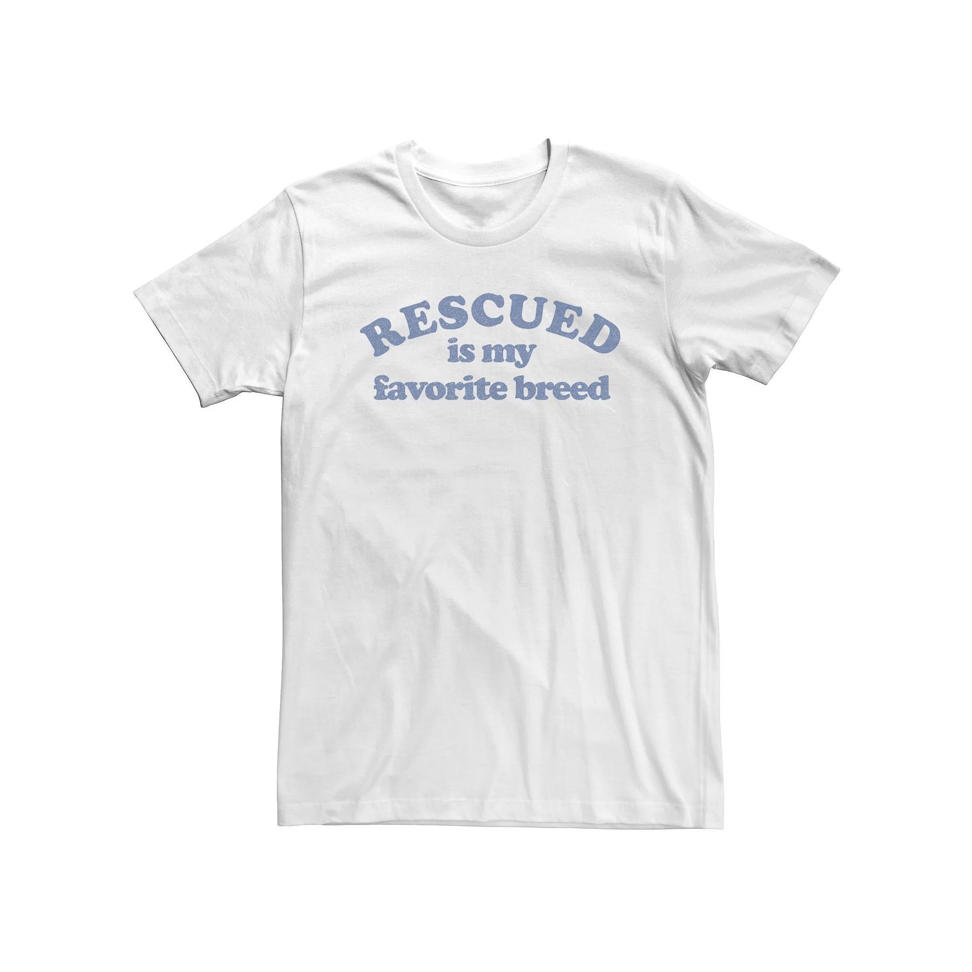Big & Tall Trendy Rescued Is My Favorite Breed Graphic Tee, Men's,  Product Image