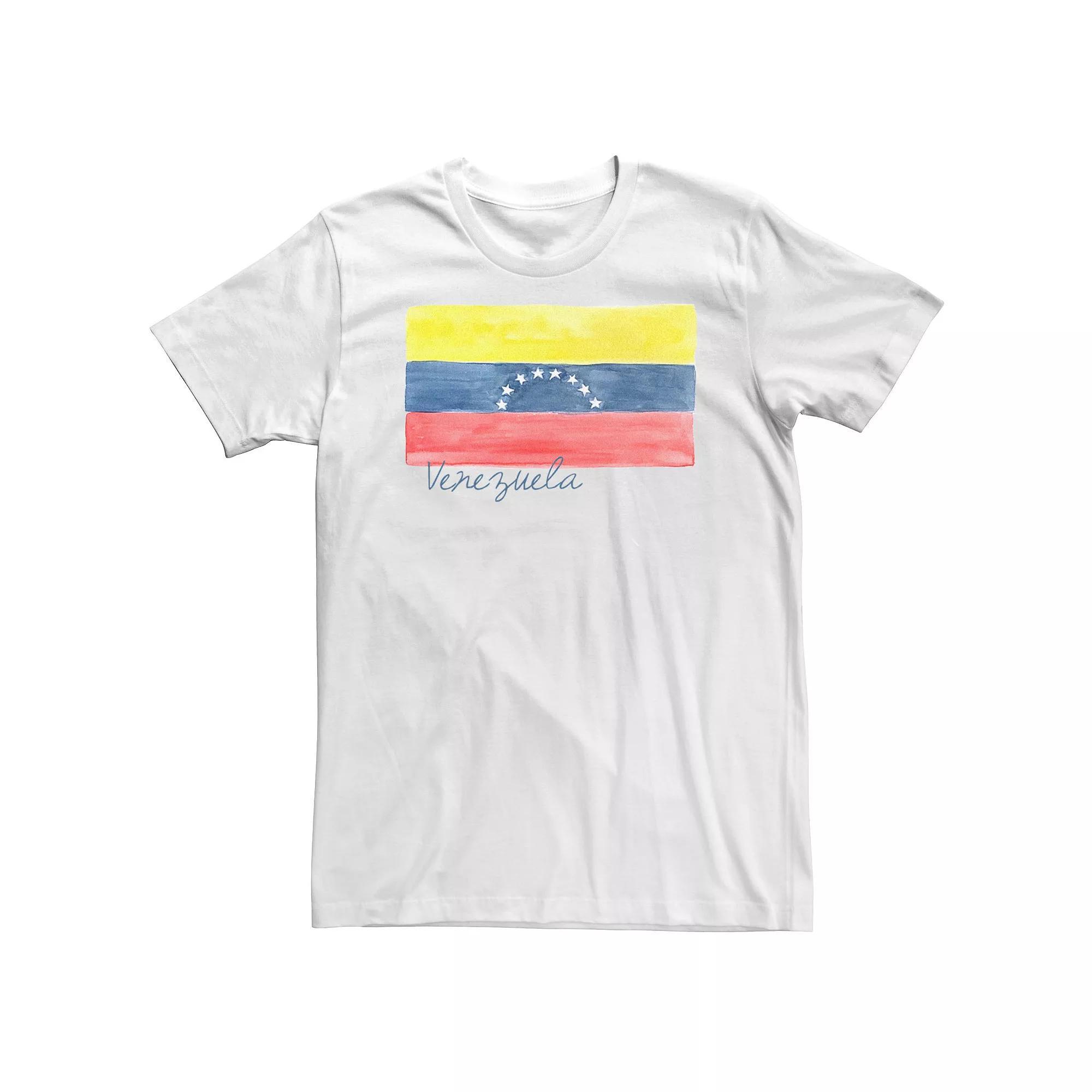 Big & Tall HHM Venezuela Flag Watercolor Tee, Men's, Size: 5XL, White Product Image