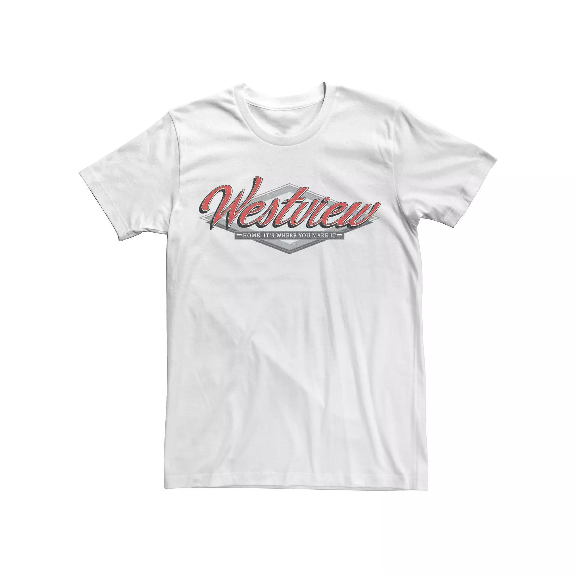 Men's Marvel WandaVision Westview Grey Logo Tee,  Product Image