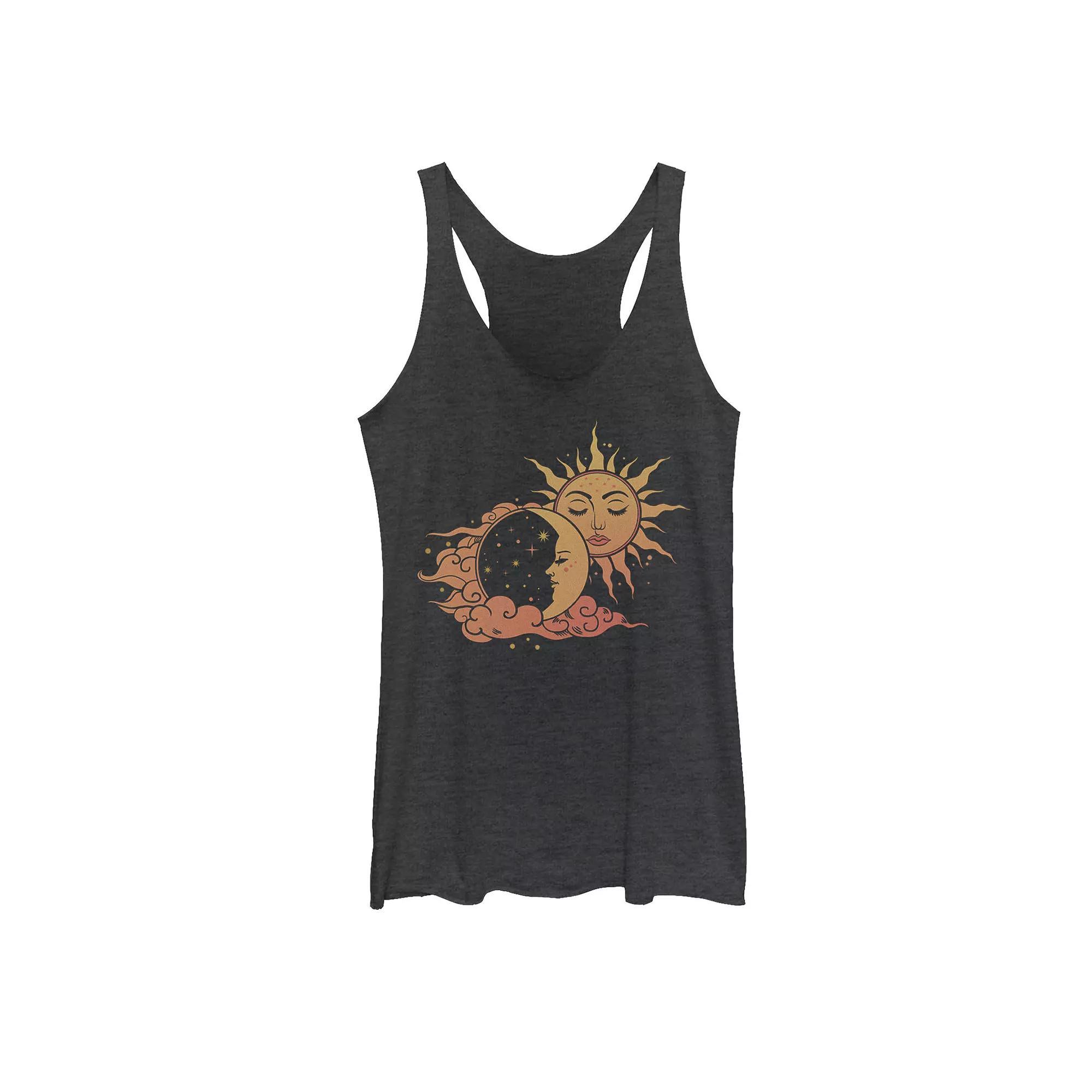 Juniors' Night Moon Flower Galactic Tank Top, Girl's,  Product Image