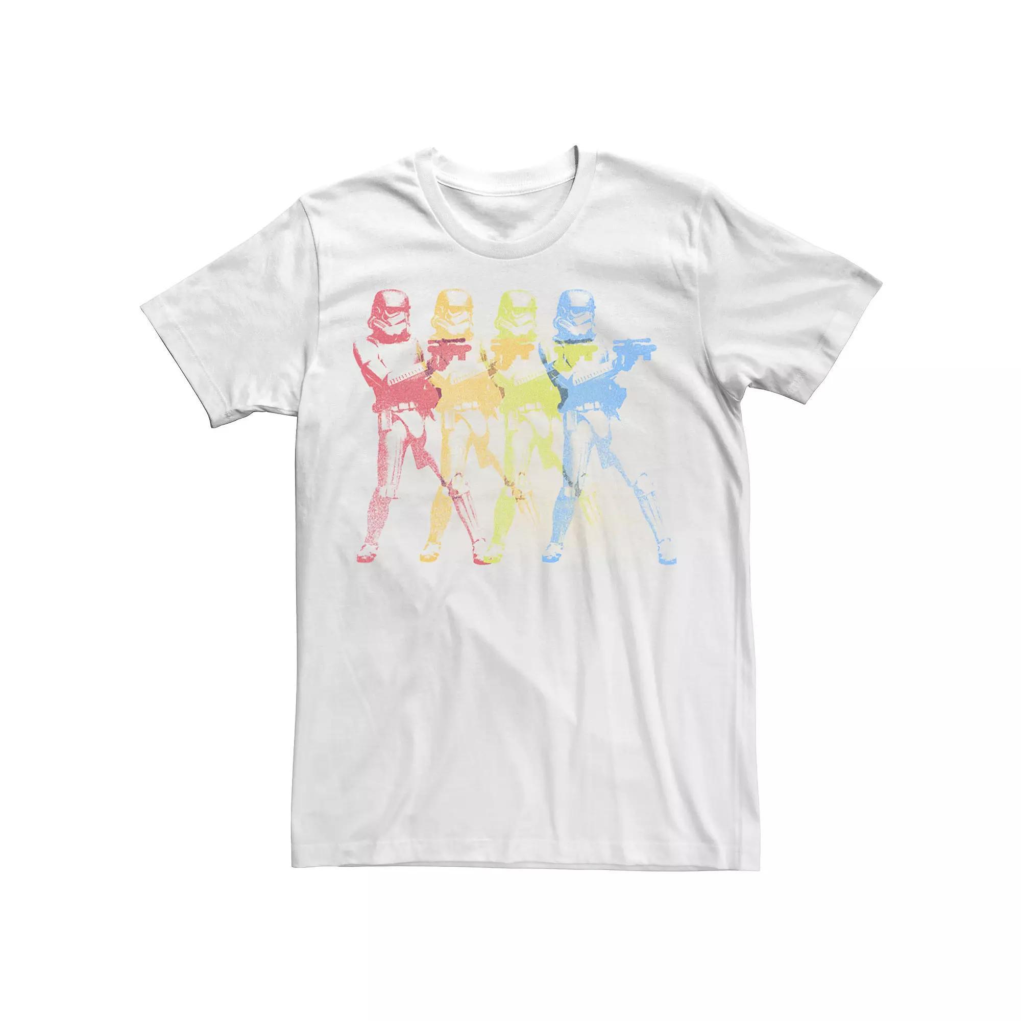 Mens Star Wars Neon Stormtrooper Line Up Tee Product Image