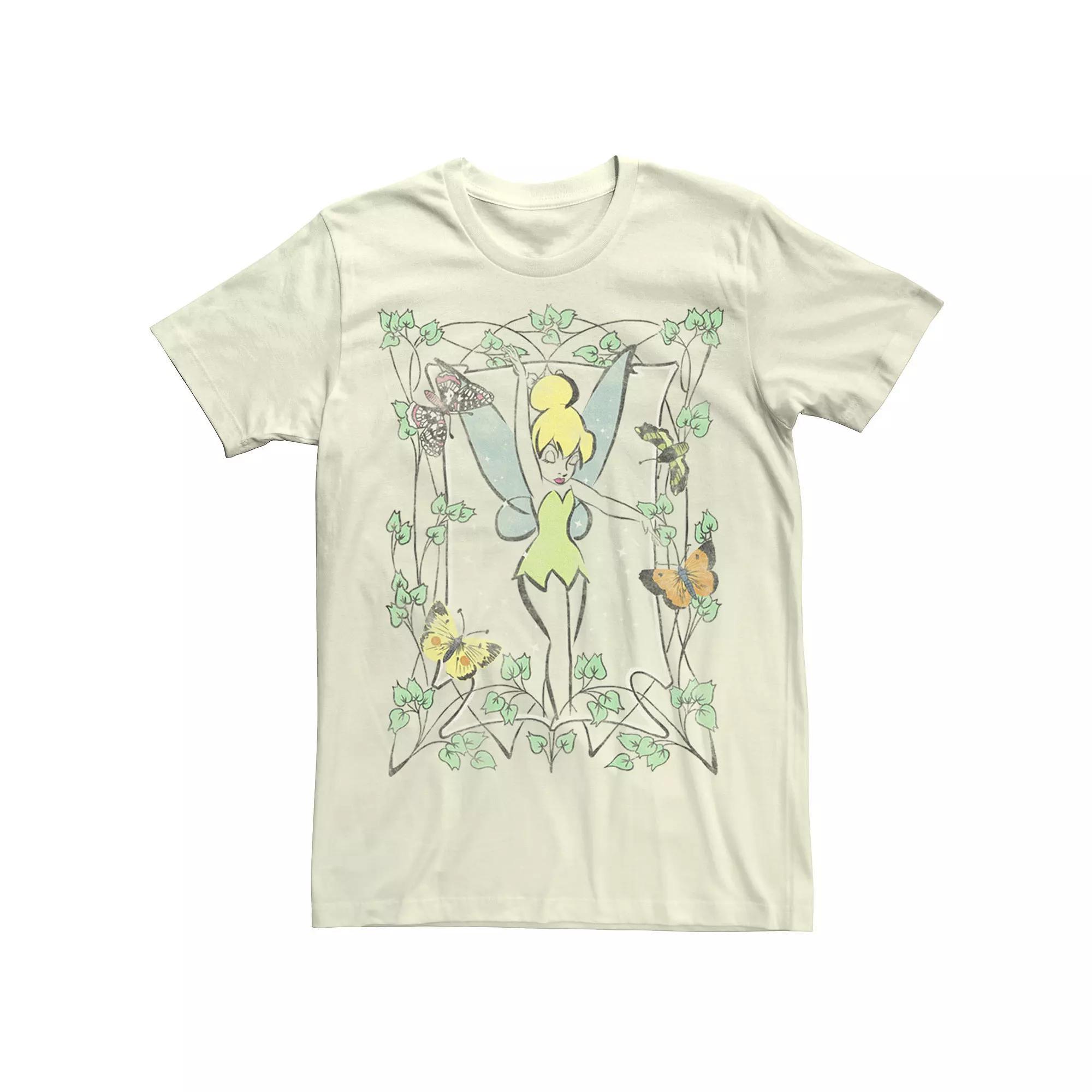 Disney's Tinkerbell Watercolor Line Art Men's Tee,  Product Image