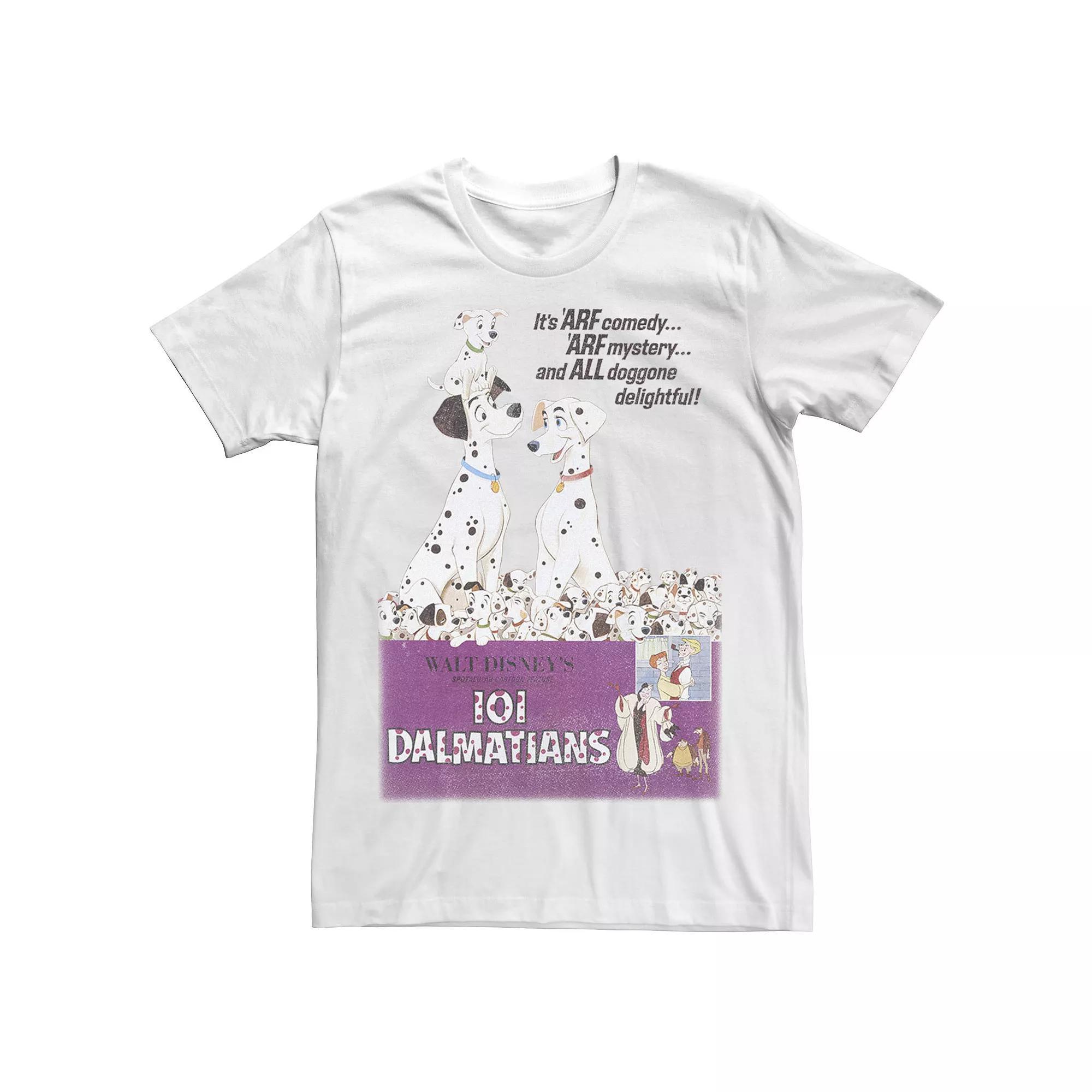 Big & Tall 101 Dalmations Vintage Poster Variant Vintage Tee, Men's,  Product Image