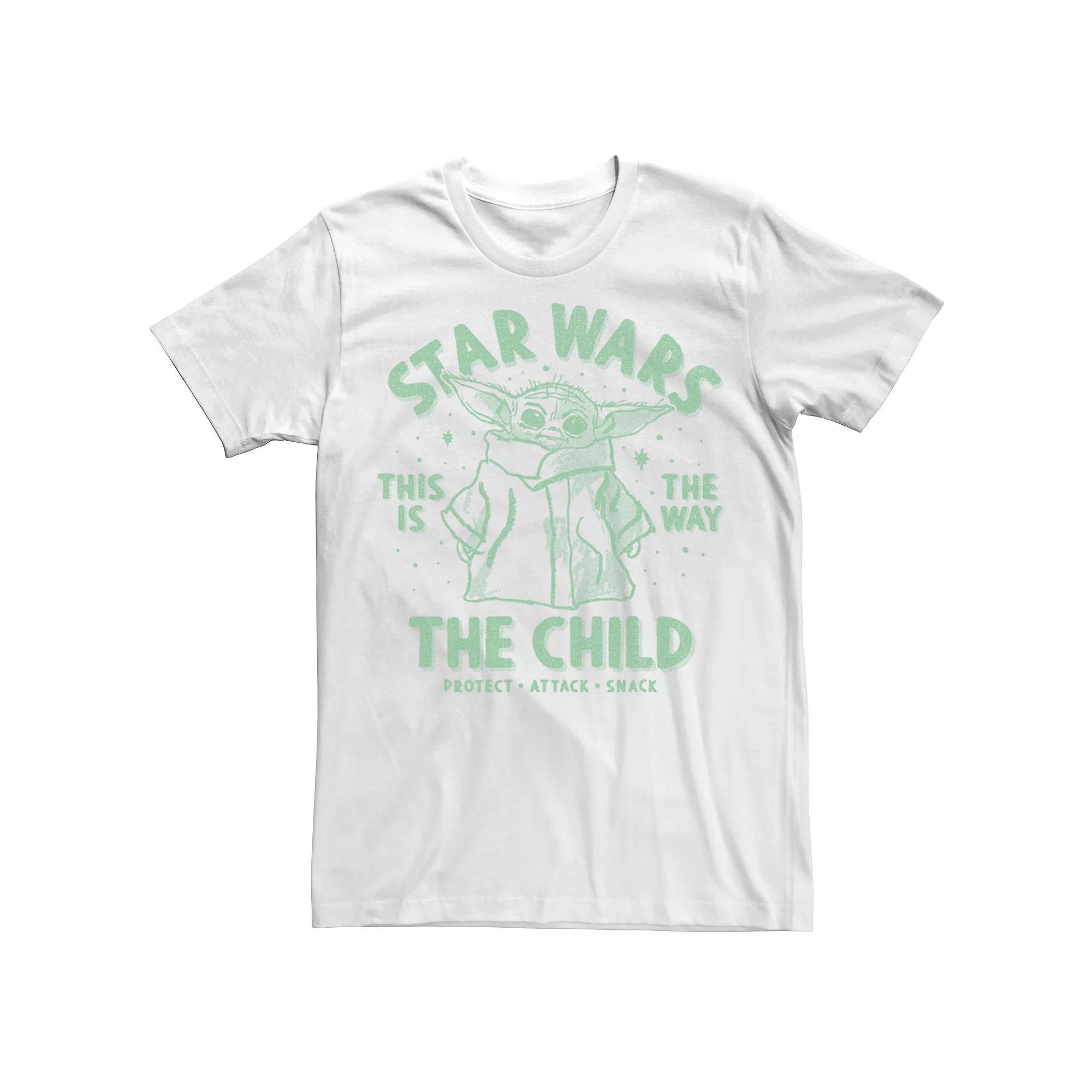 Men's Star Wars The Mandalorian Brain Child Poster Tee, Size: XL, White Product Image