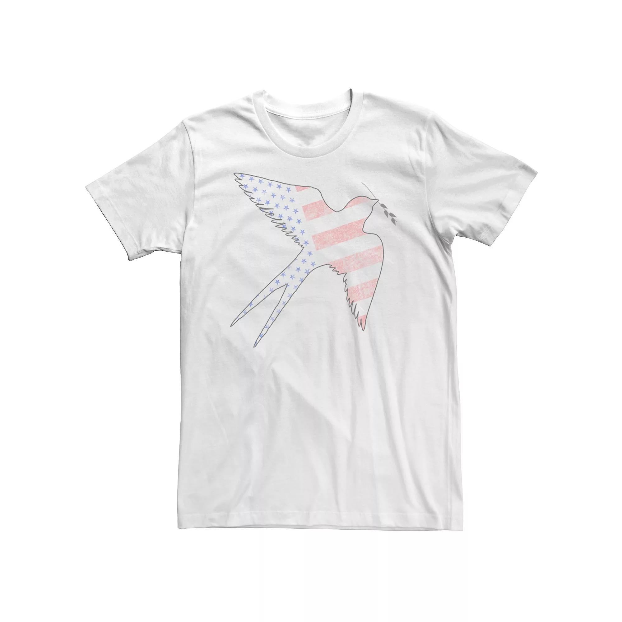 Big & Tall Americana Sparrow and American Flag Silhouette Tee, Men's,  Product Image