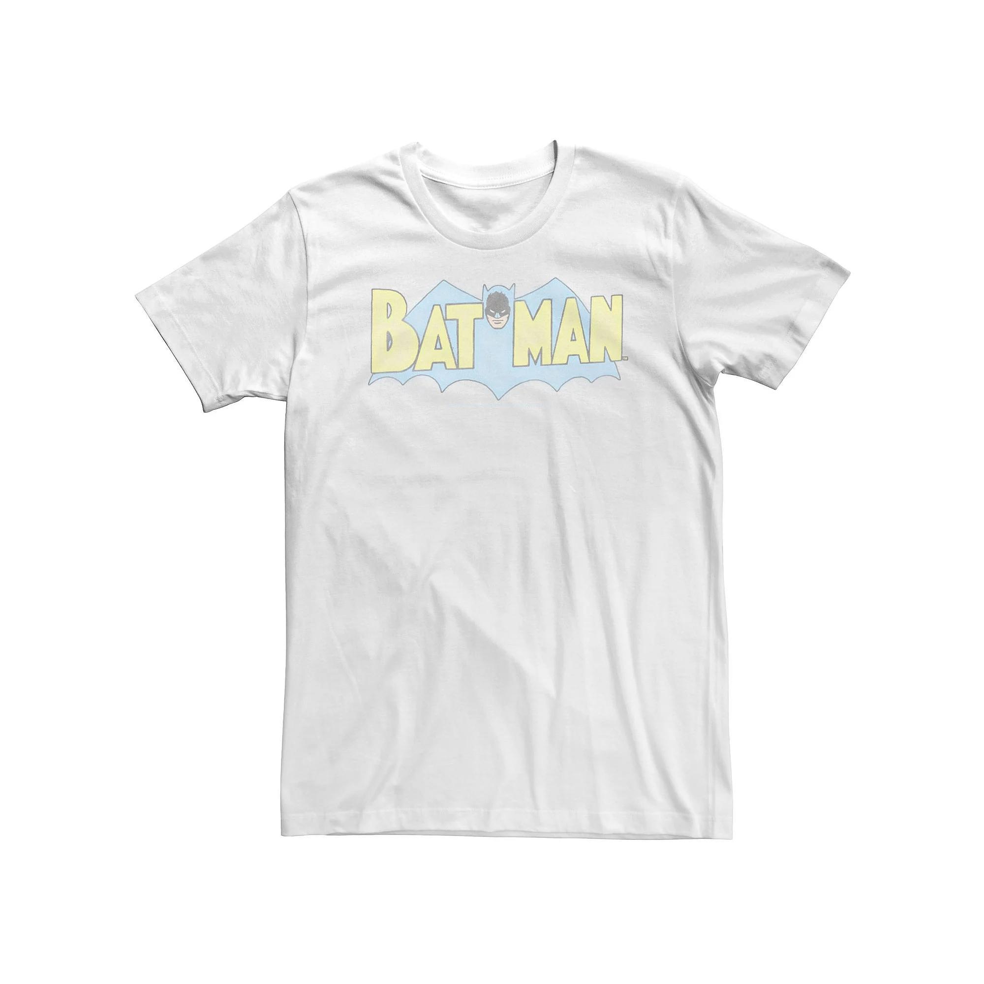 Big & Tall DC Comics Batman Retro Comic Logo Tee, Men's, Size: XXL Tall, White Product Image