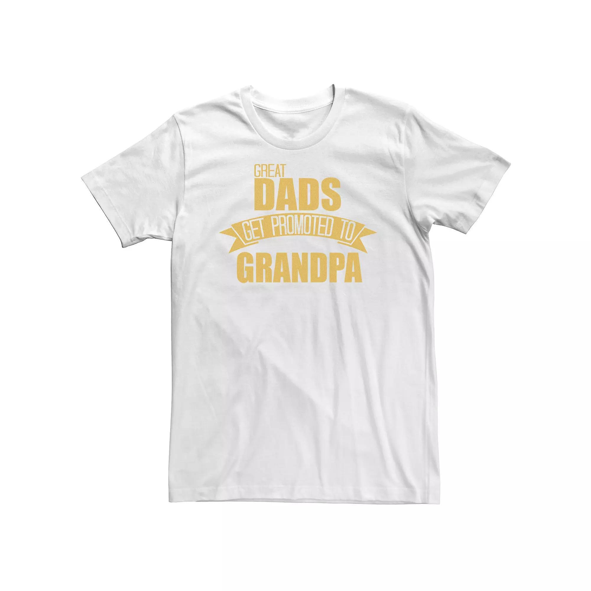 Big & Tall Father's Day Great Dads Get Promoted To Grandpa Tee, Men's,  Product Image