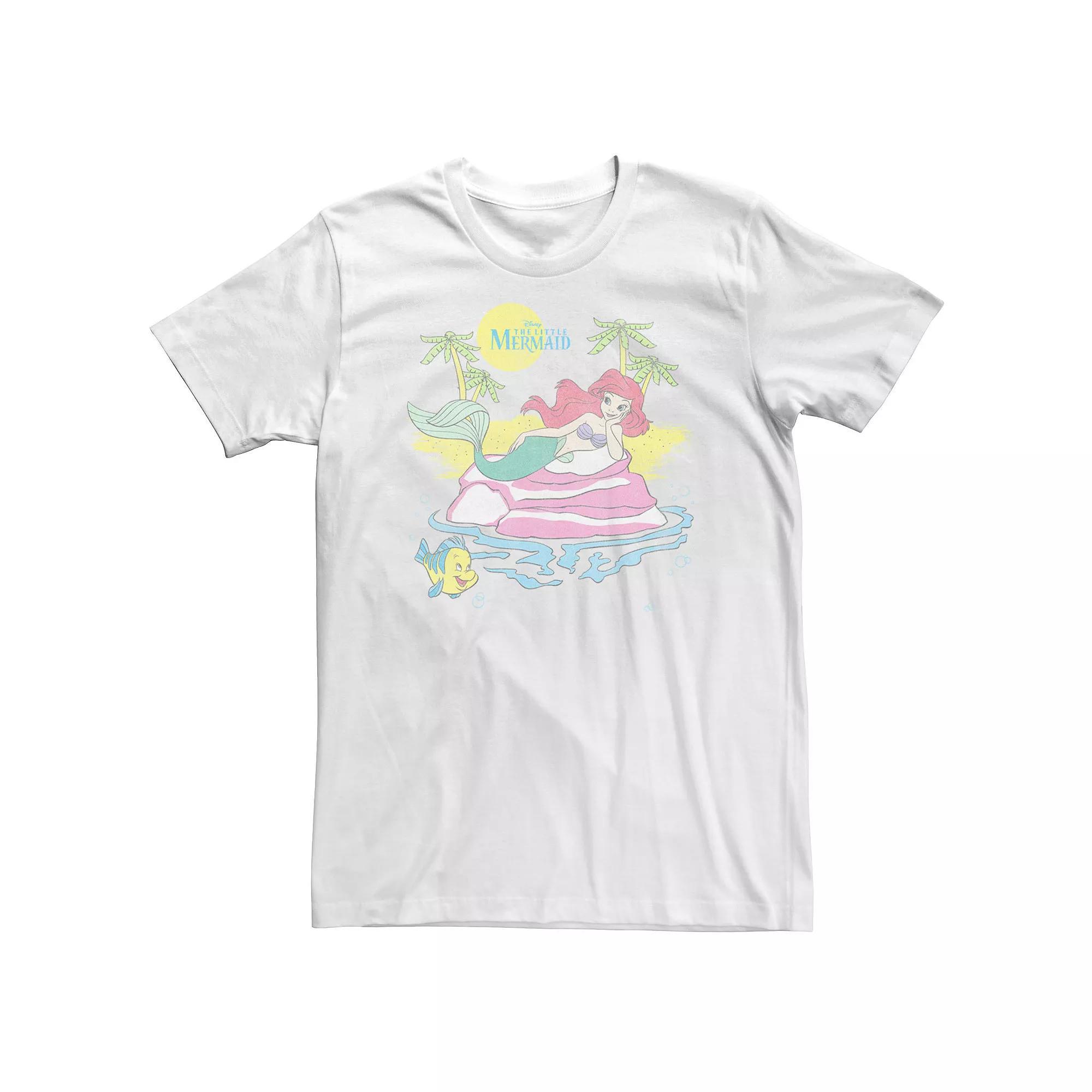Big & Tall Disney The Little Mermaid Ariel Beach Portrait Tee, Men's,  Product Image
