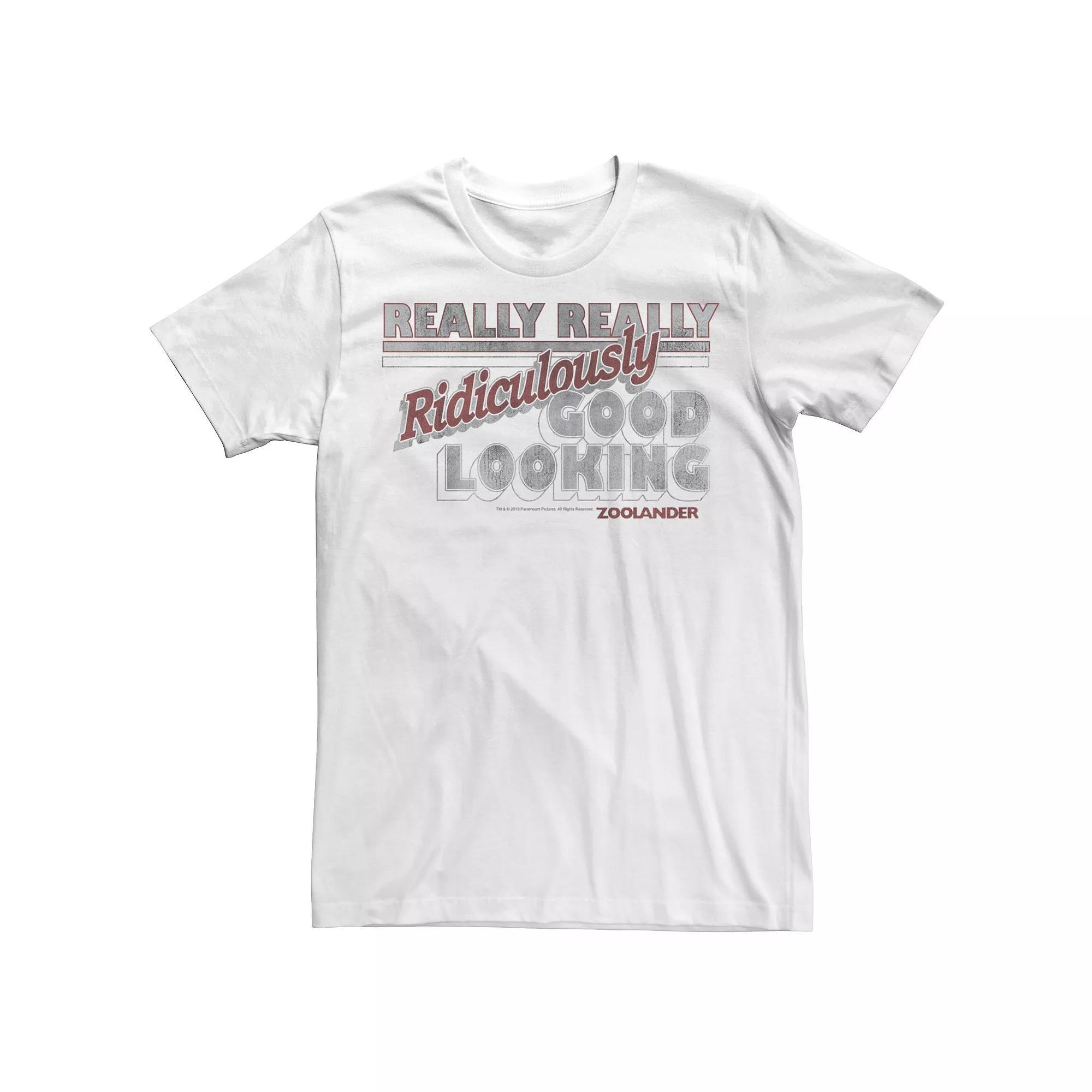 Men's Zoolander Really Ridiculously Good Looking Tee, Size: XL, White Product Image
