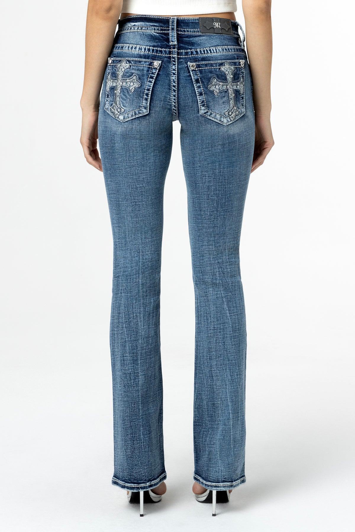 Rebel With A Cross Bootcut Jeans Product Image