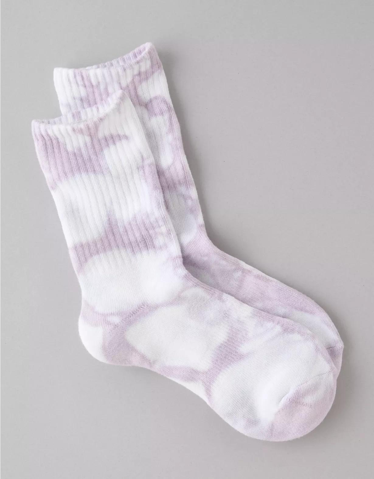 AE Tie-Dye Terry Crew Socks Product Image