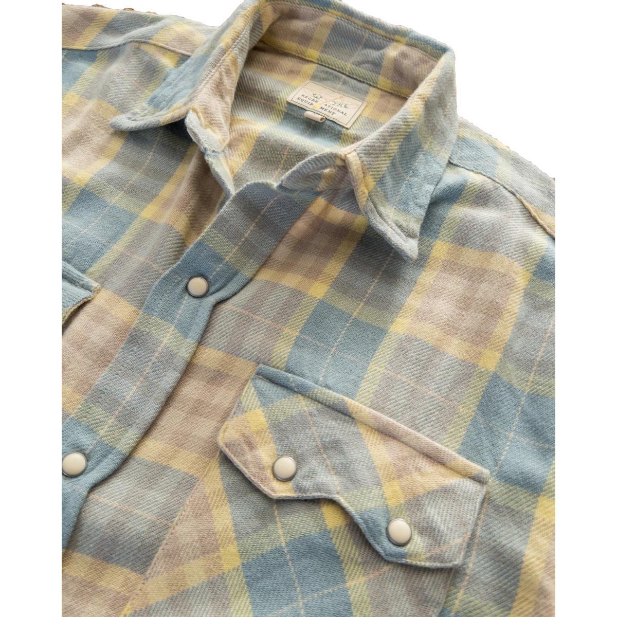 Washed Flannel Pearlsnap Shirt Sand Dunes Sunrise Product Image