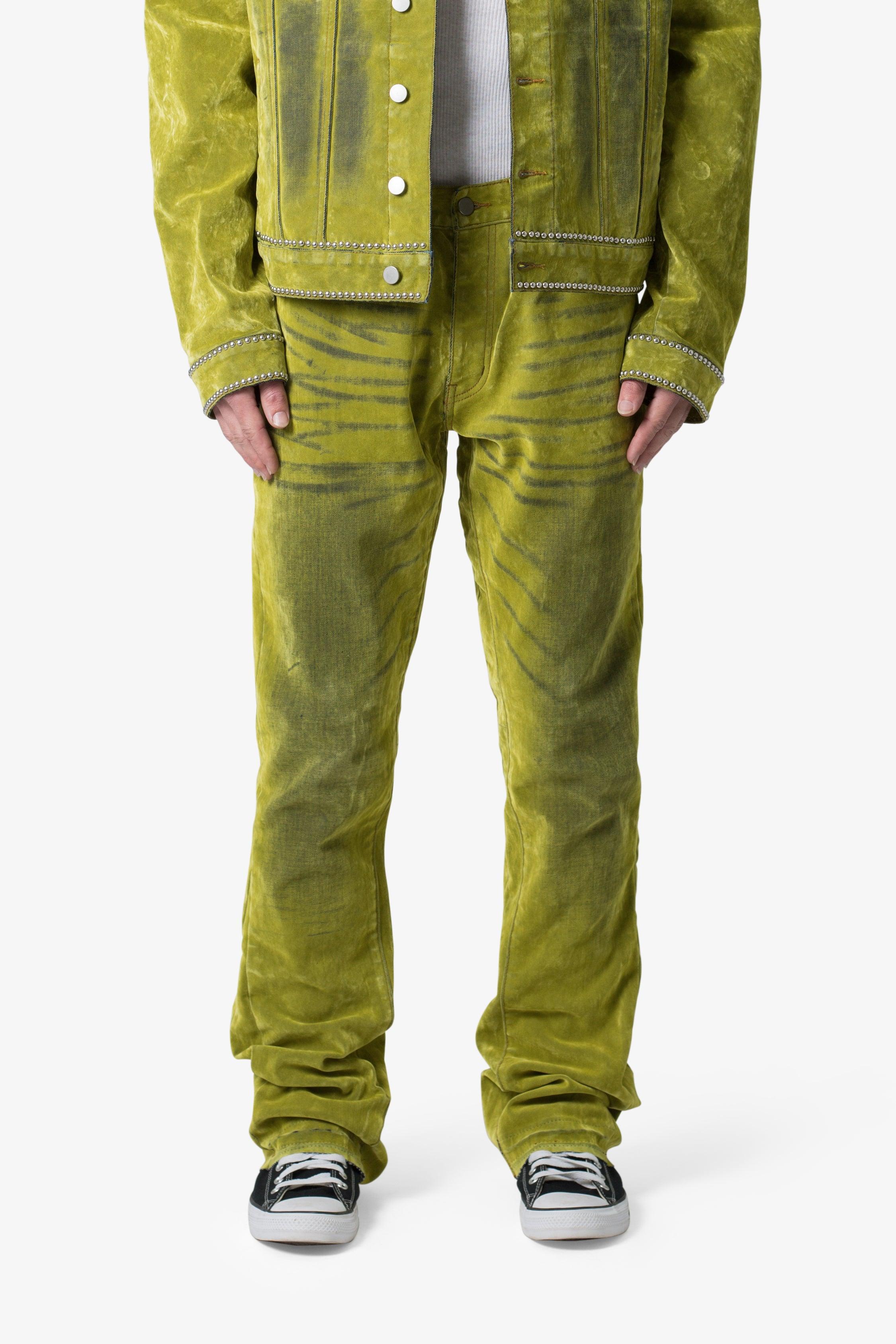 B576 Western Flare Denim - Green Product Image