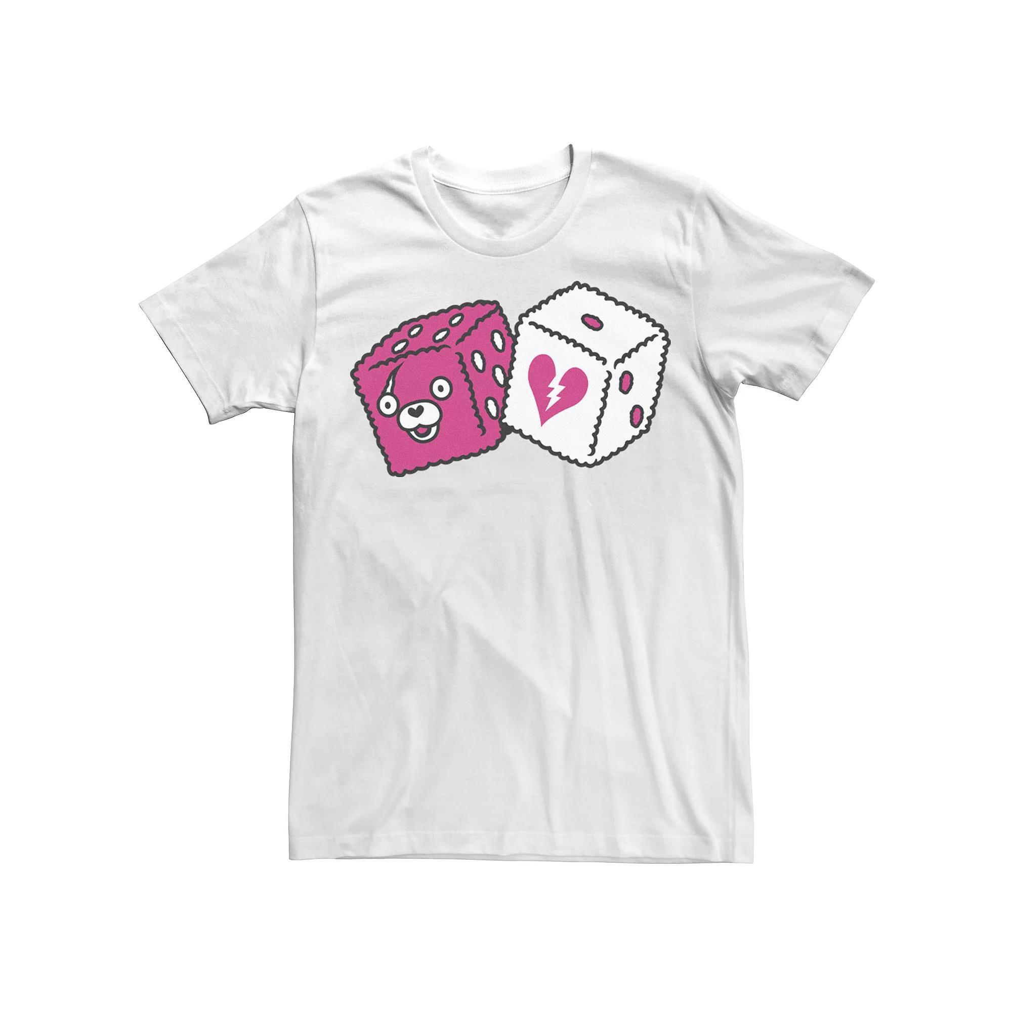 Men's Fortnite Cuddle Dice Love Tee, Boy's, Size: Small, White Product Image