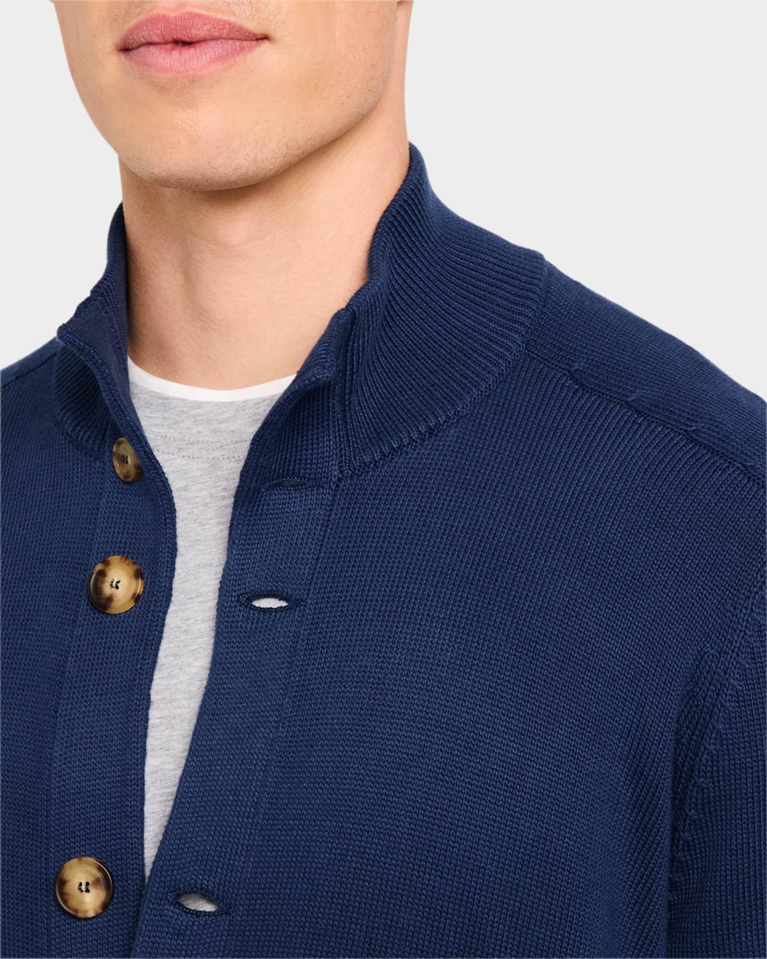 Men's Cotton Button-Front Cardigan Sweater Product Image