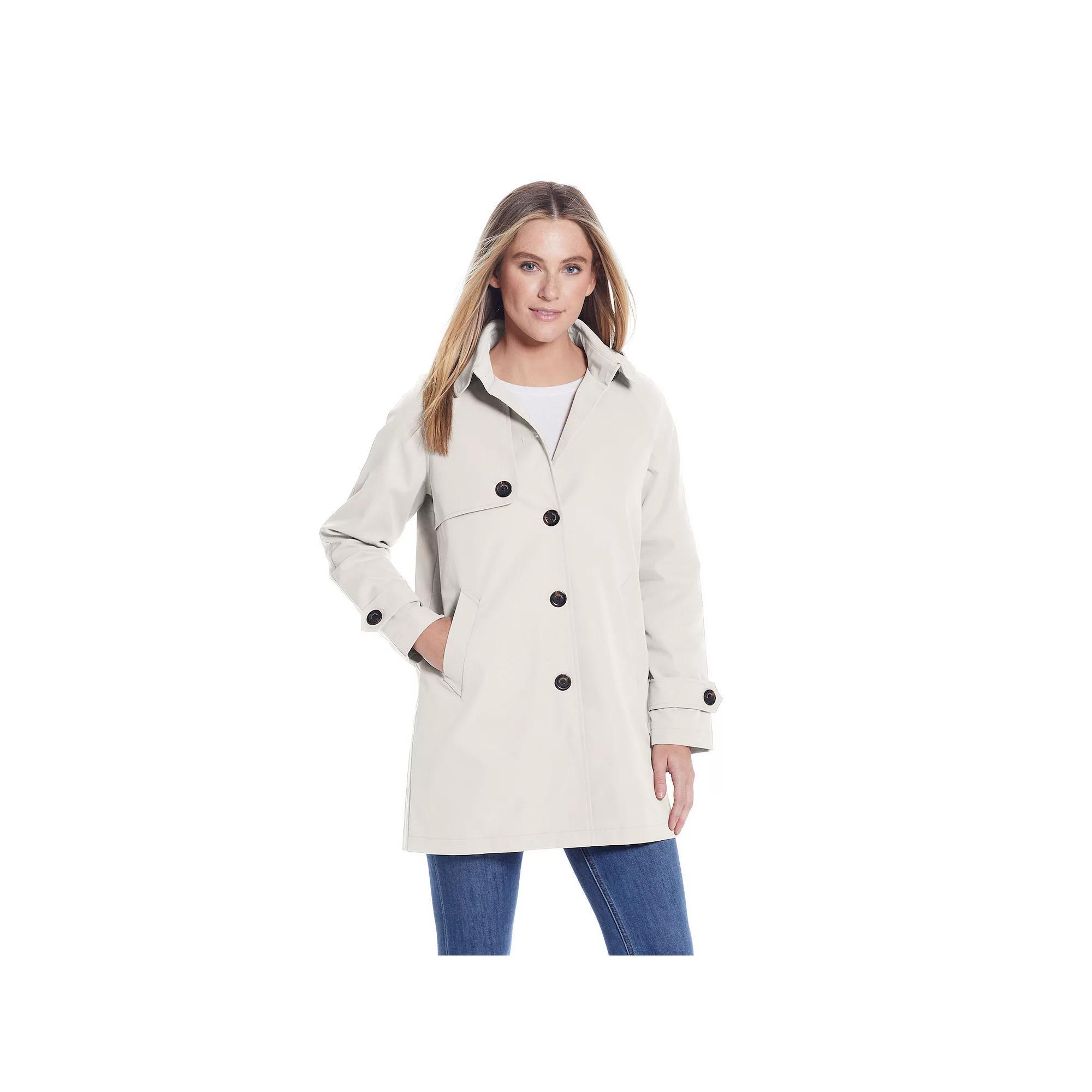Women's Weathercast Lightweight Button Front Hooded Topper Jacket,  Product Image
